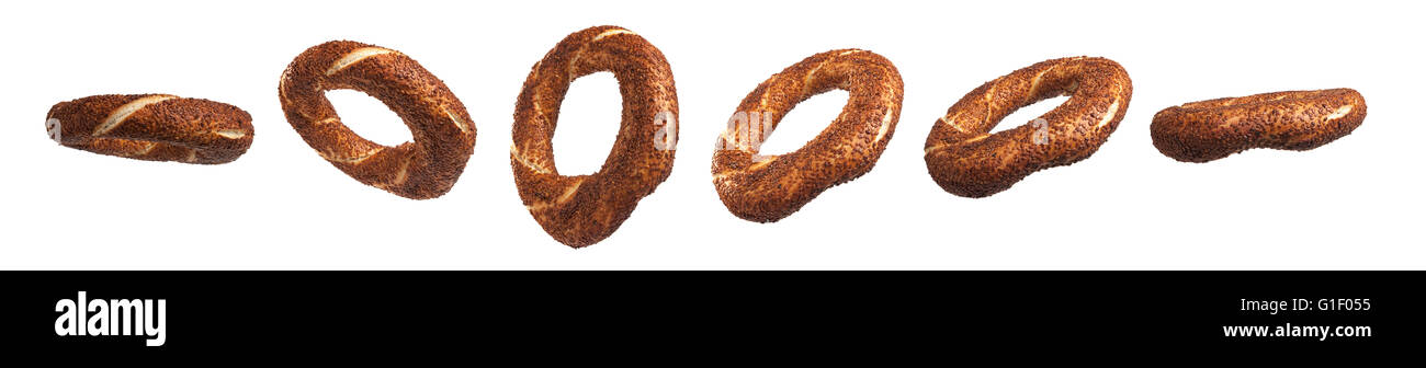 Different angles of simit Stock Photo - Alamy