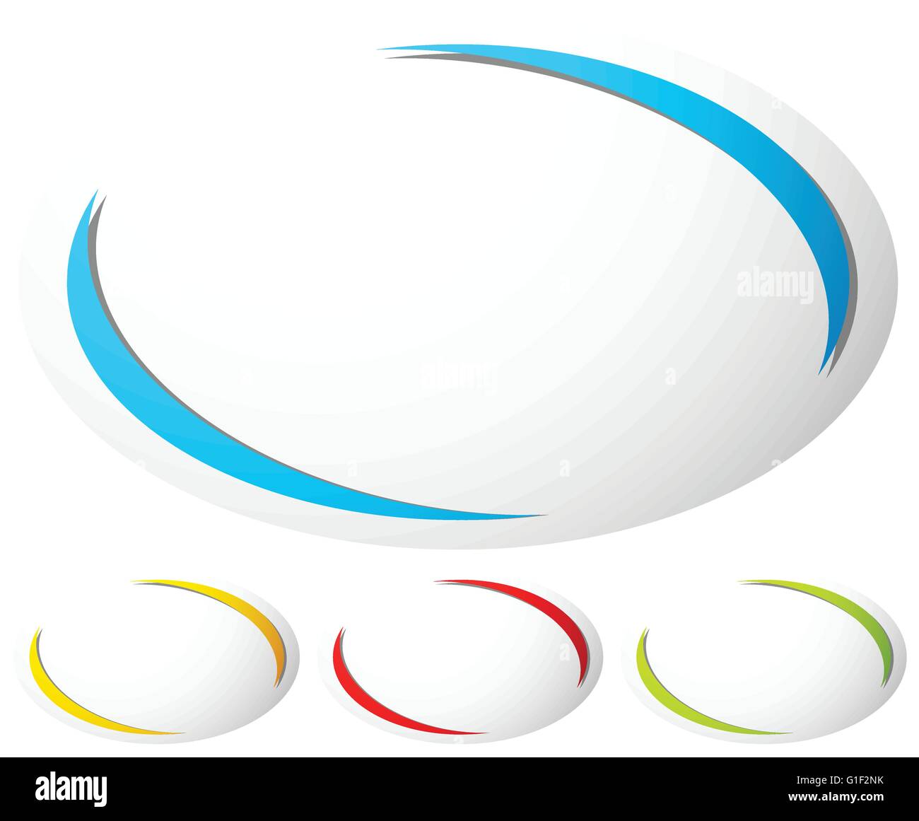 Download Oval, ellipse badge, button background. Set of 4 colors ...