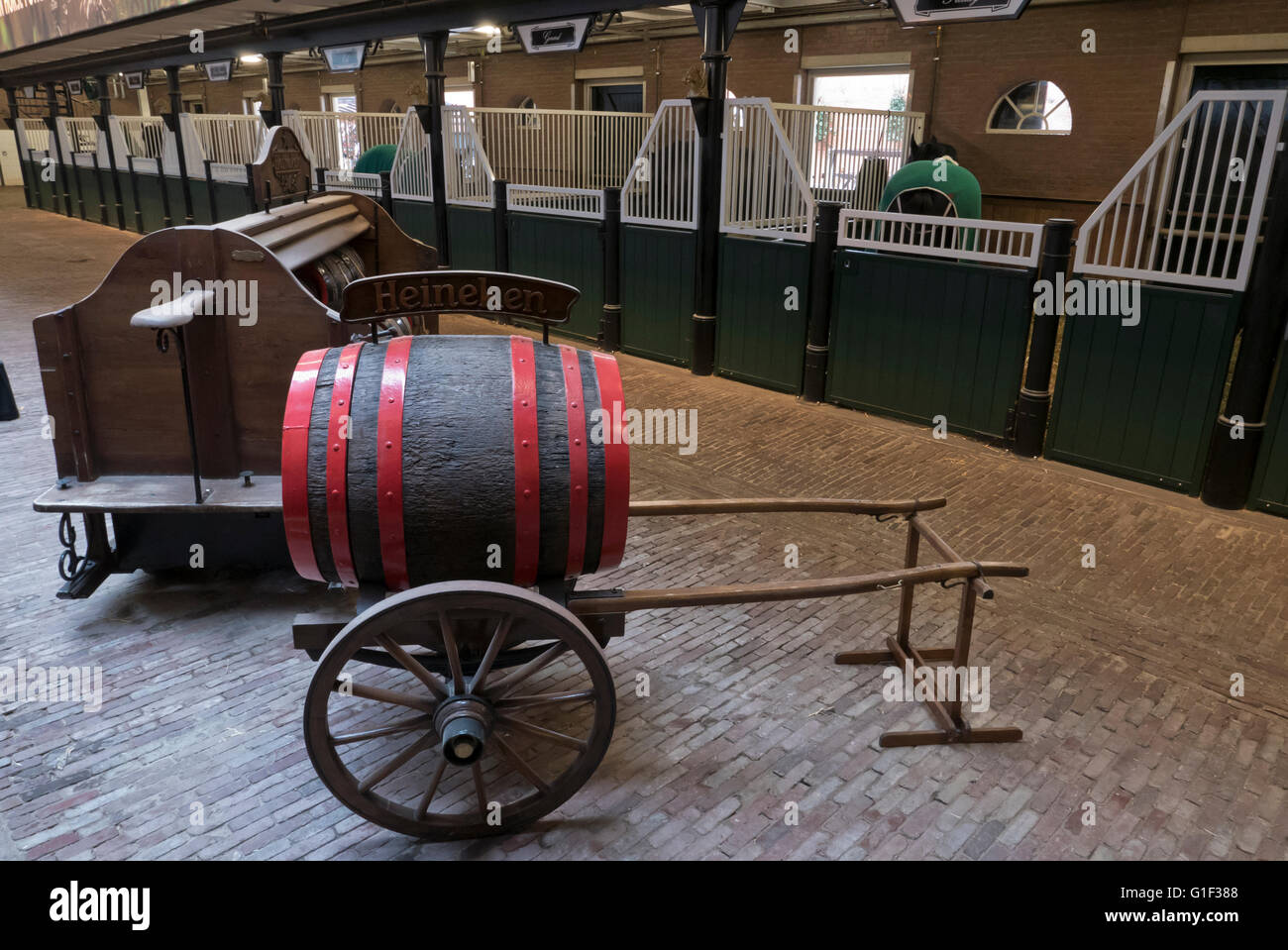 Stables at the Heineken Museum in Amsterdam, Holland, Netherlands. Stock Photo