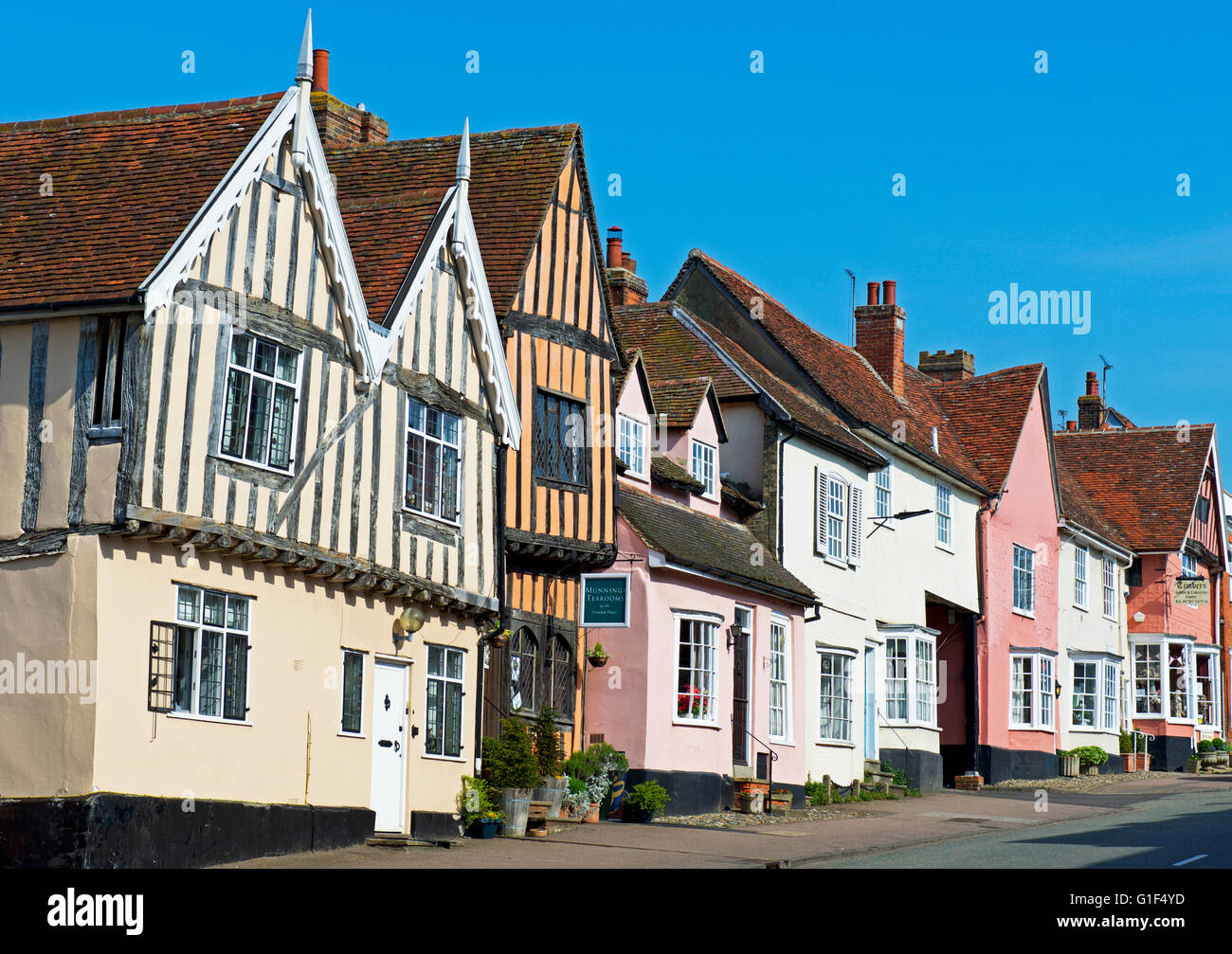 The Crooked House in the village of Lavenham, Suffolk, England UK Stock