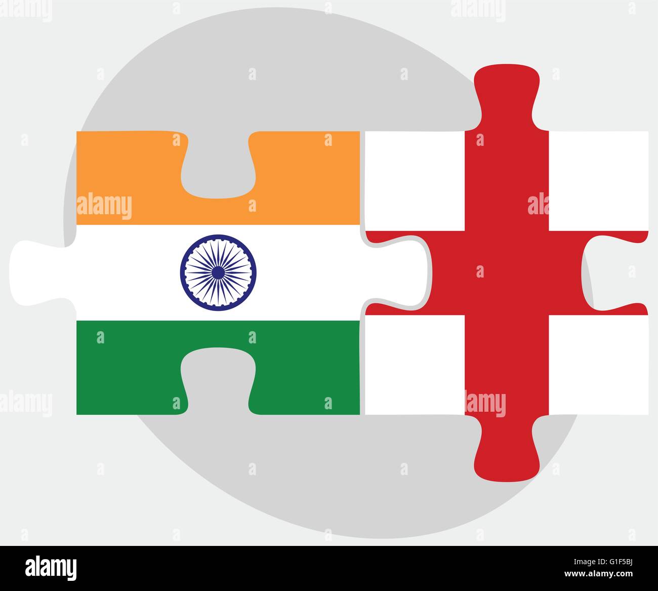 Vector Image - India and England Flags in puzzle isolated on white ...