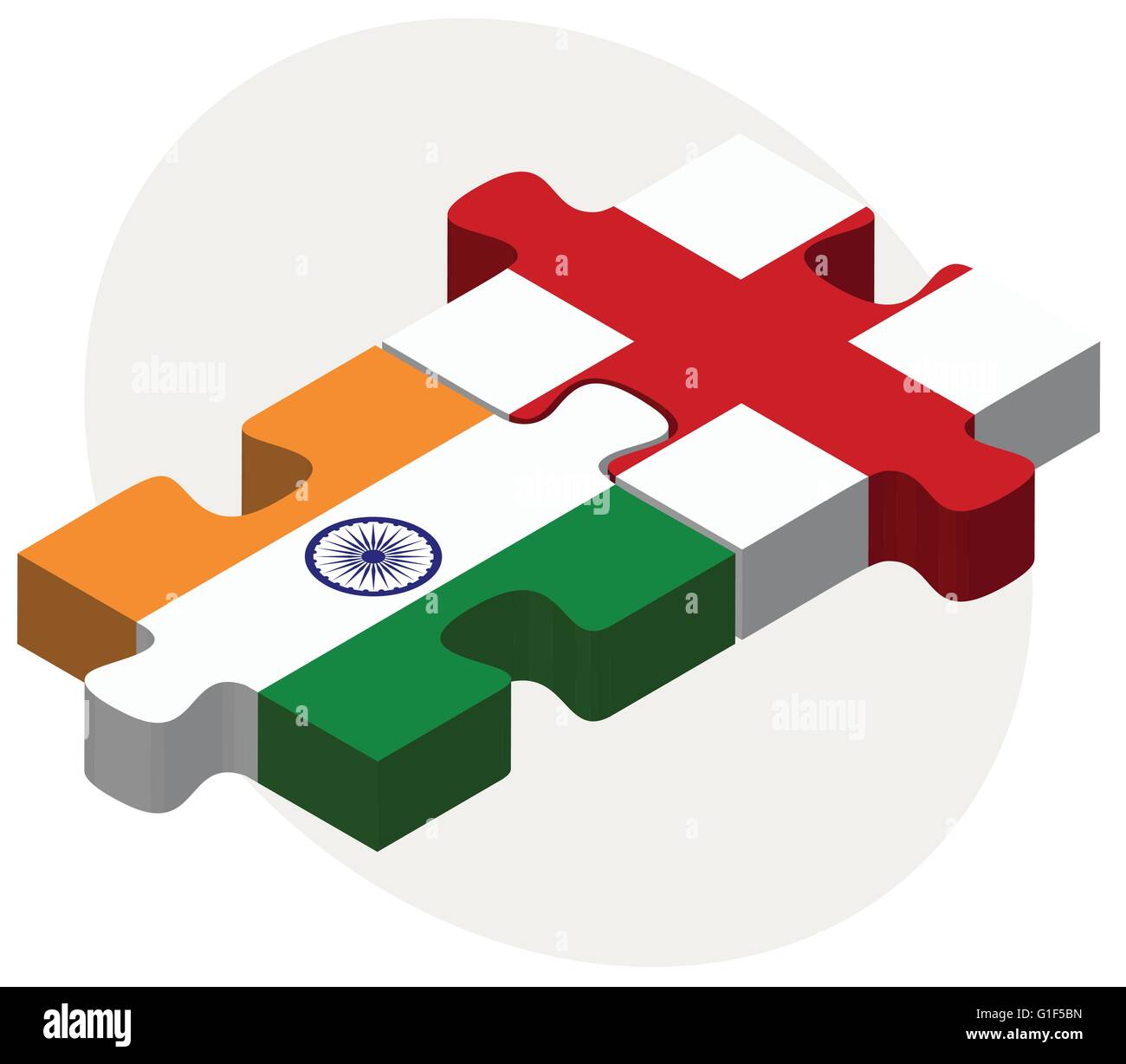 Vector Image - India and England Flags in puzzle isolated on white ...