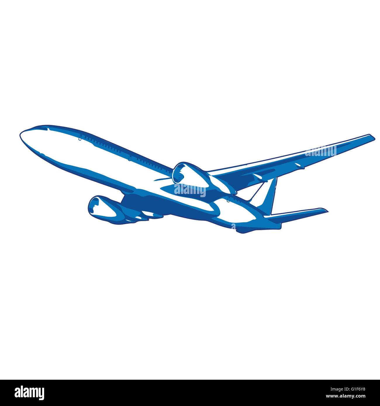airplane flies in the sky Stock Vector Image & Art - Alamy