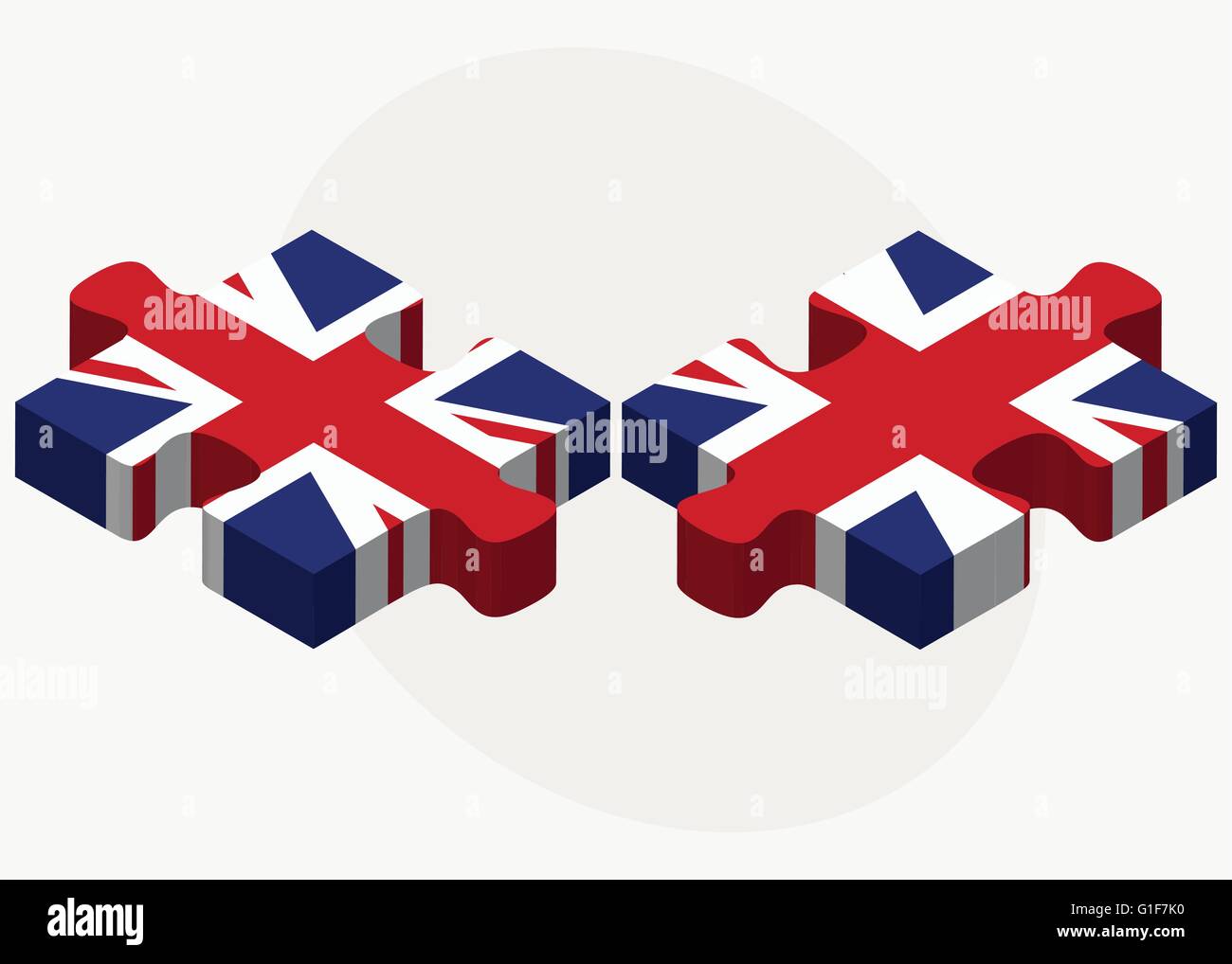 Vector Image - United Kingdom and United Kingdom Flags in puzzle ...