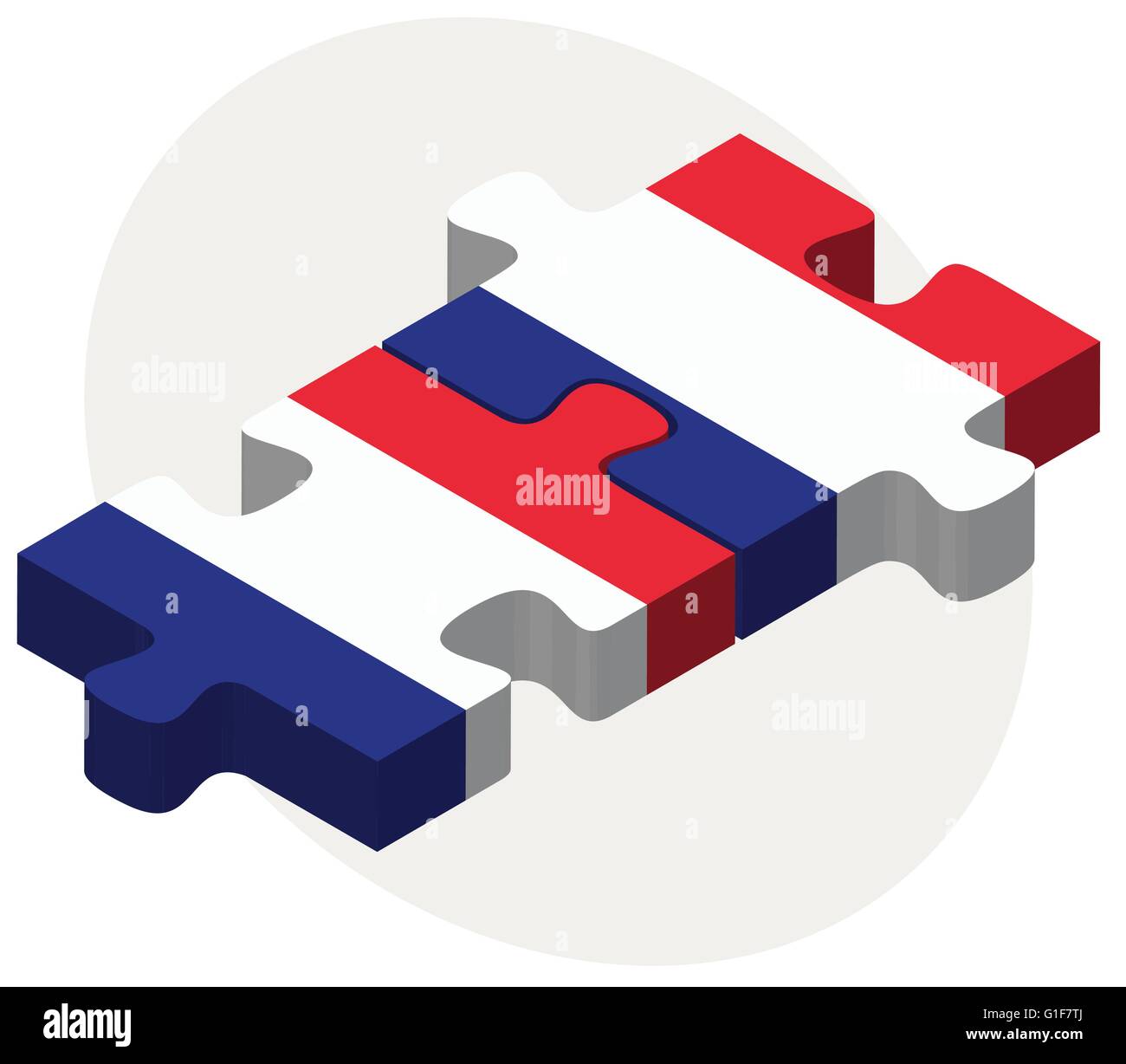 Vector Image - France and France Flags in puzzle isolated on white ...