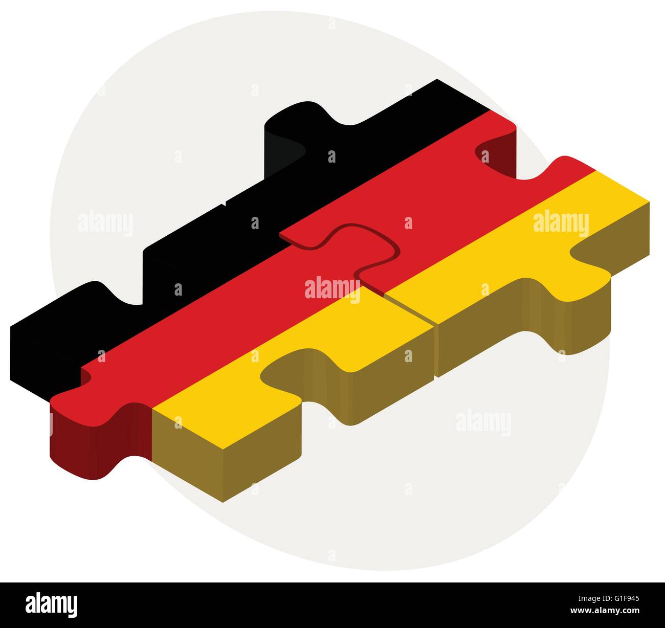 Vector Image - Germany and Germany Flags in puzzle isolated on white ...