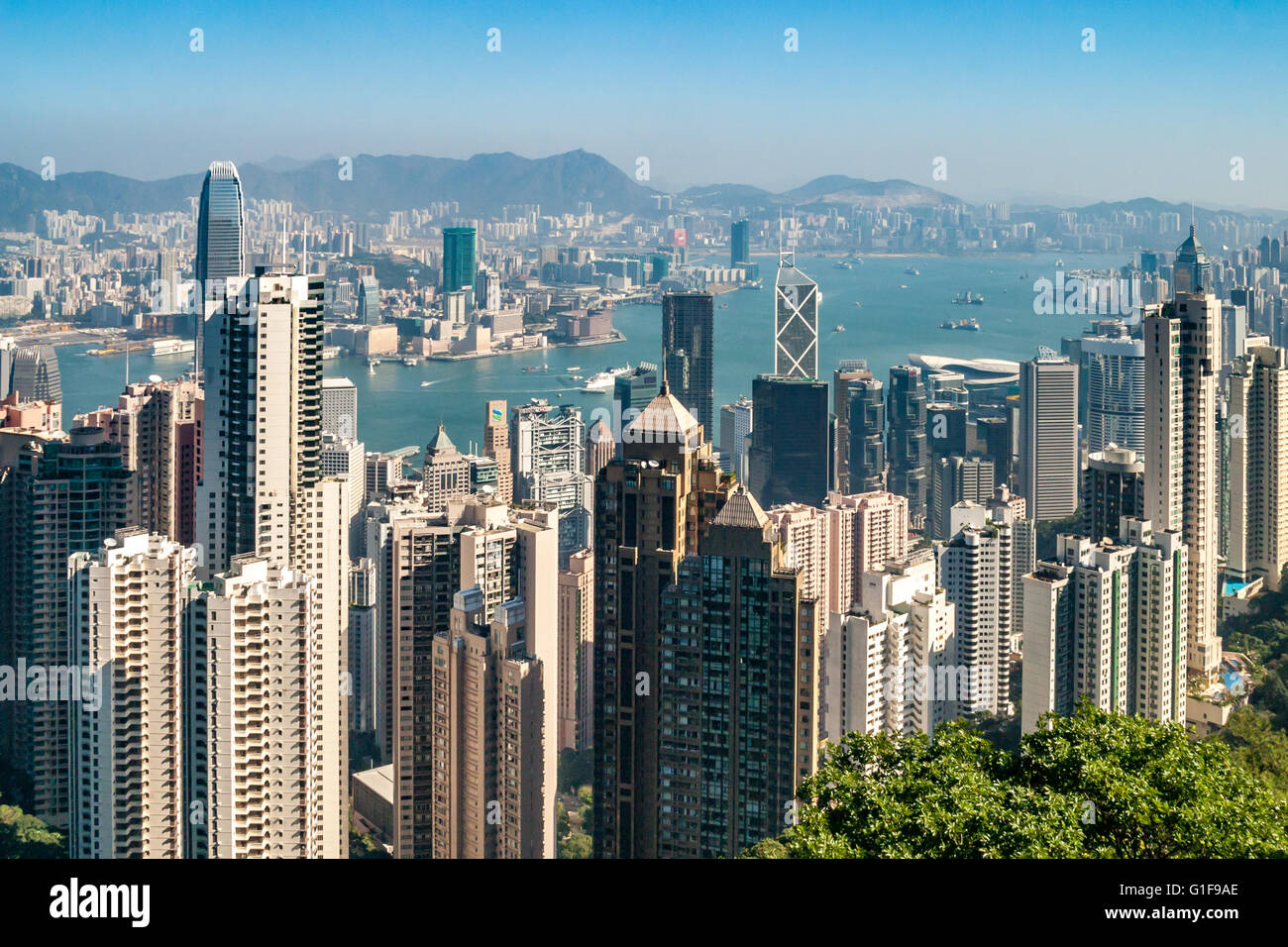 China Hong Kong Victoria Peak View from the Peak Stock Photo - Alamy