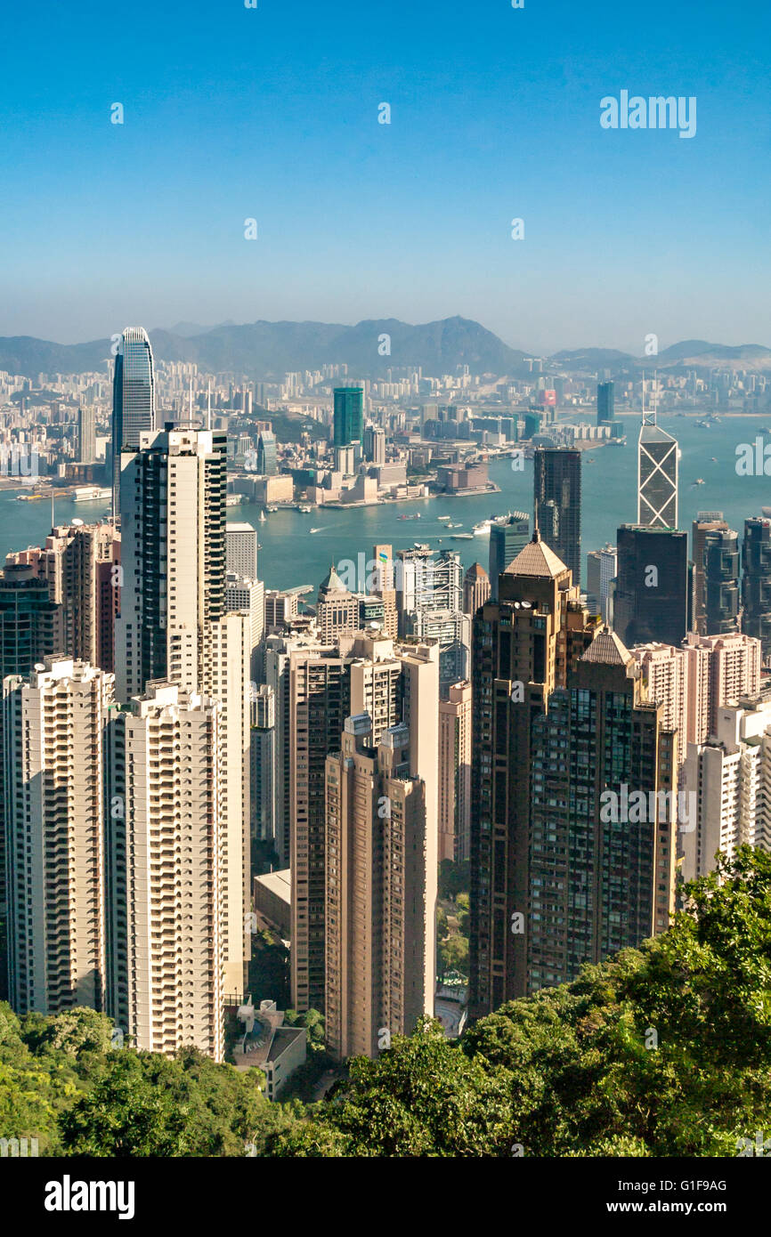 China Hong Kong Victoria Peak View from the Peak Stock Photo - Alamy