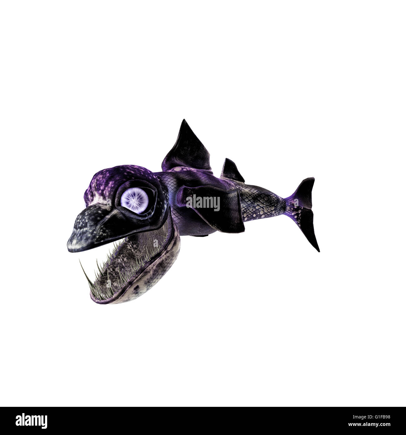 prehistoric fish isolated on white background Stock Photo - Alamy