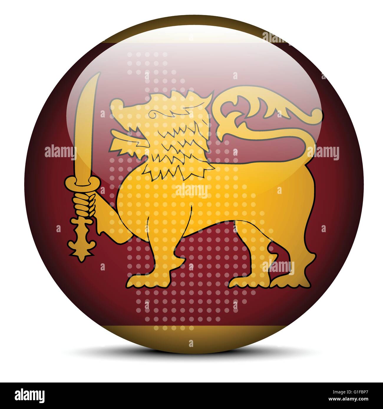 Vector Image - Map with Dot Pattern on flag button of Democratic ...