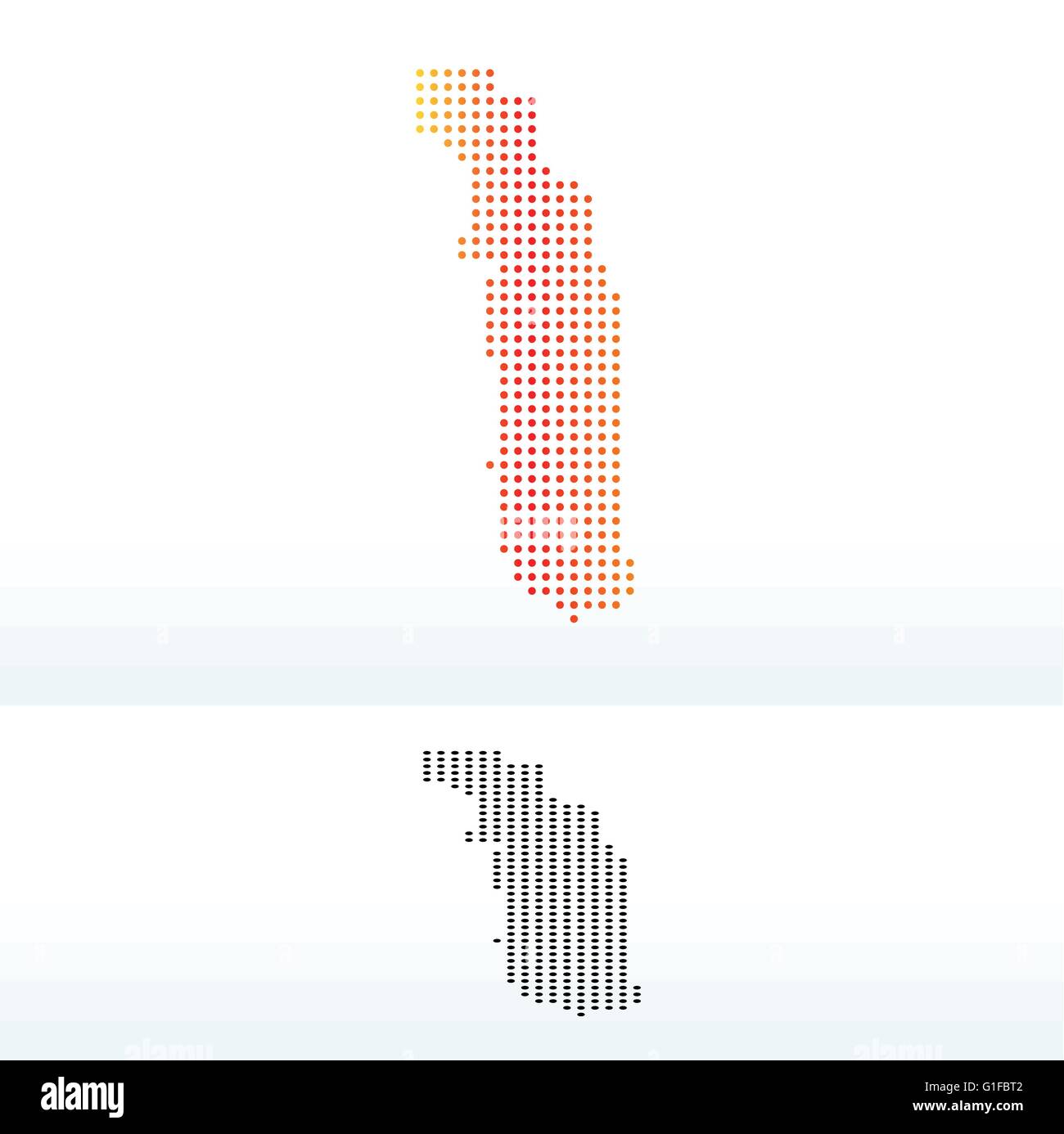 Vector Image - Map of Togolese Republic with Dot Pattern Stock Vector ...