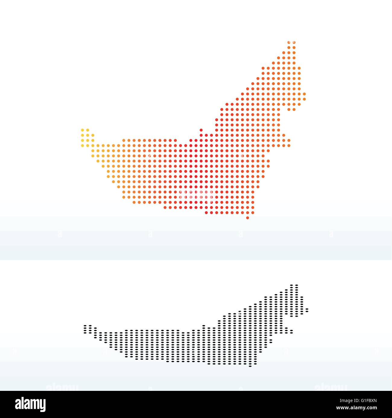 Vector Image - Map of United Arab Emirates with Dot Pattern Stock ...