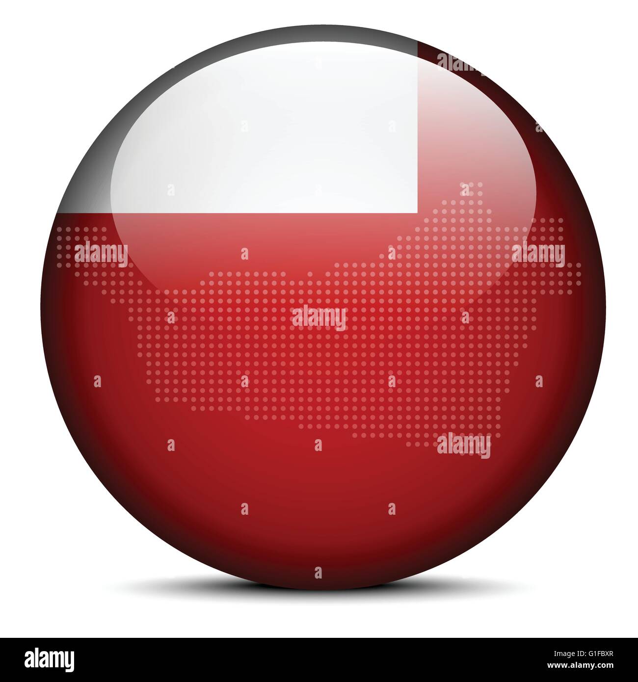 Vector Image - Map with Dot Pattern on flag button of United Arab ...