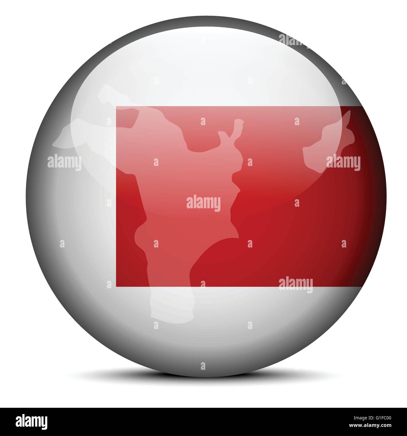 Vector Image - Map on flag button of United Arab Emirates, Sharjah ...