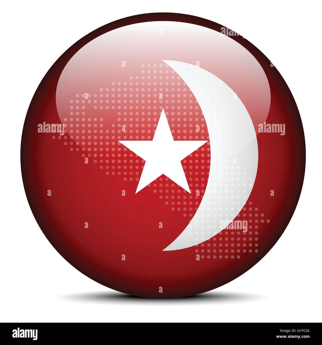 Vector Image - Map with Dot Pattern on flag button of United Arab ...