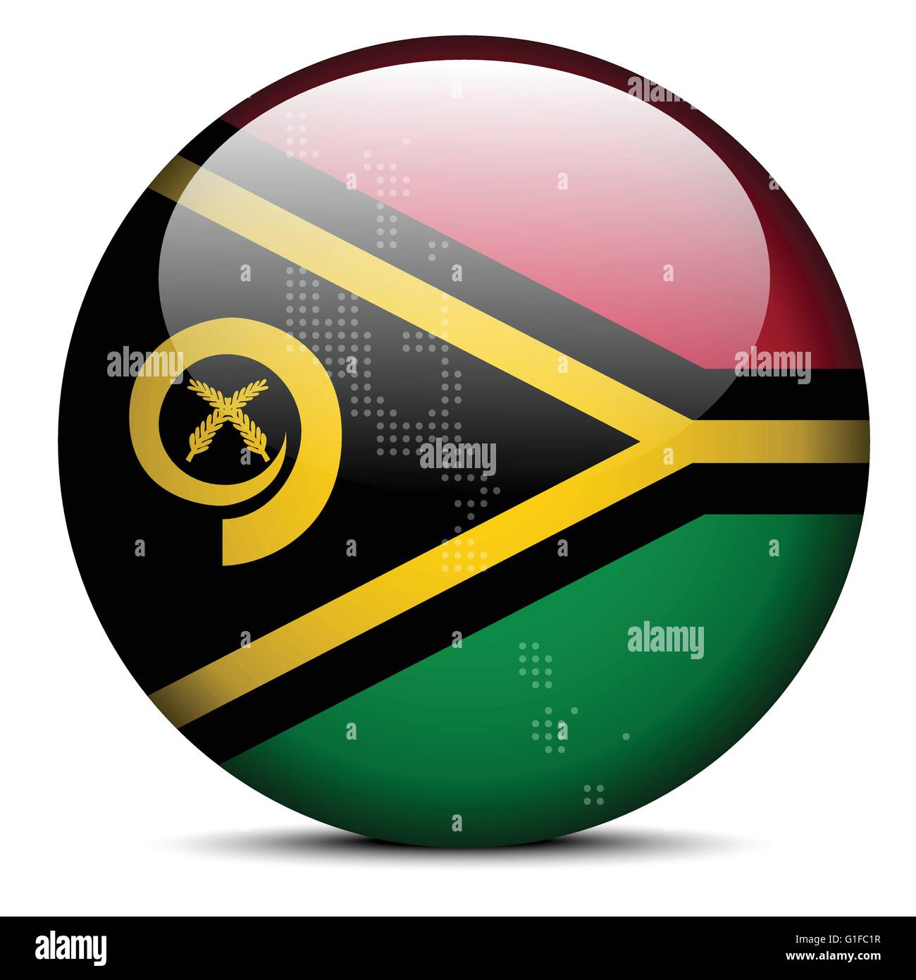Vector Image - Map with Dot Pattern on flag button of Republic of ...