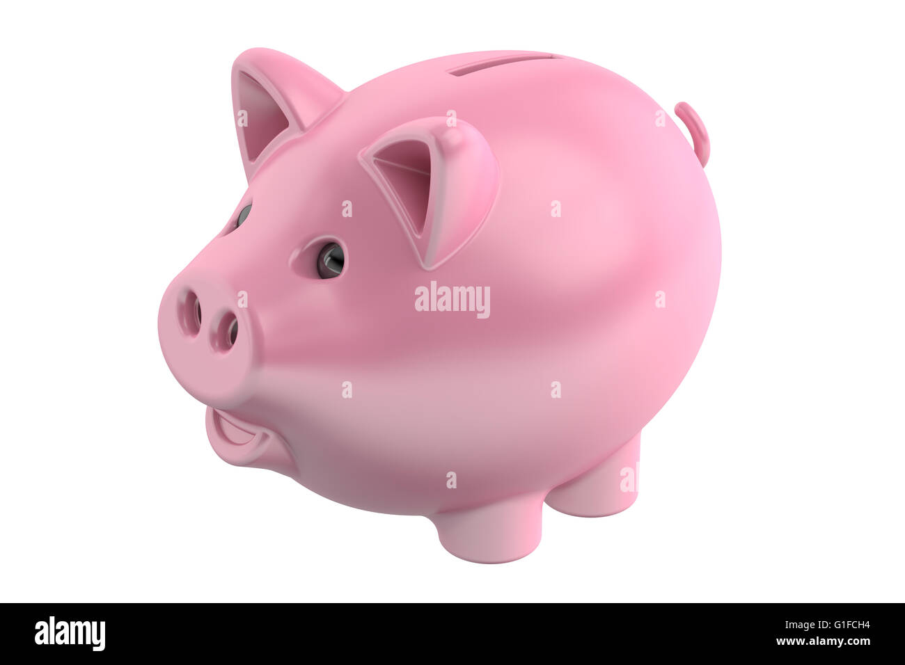 Piggy bank, 3D rendering isolated on white background Stock Photo - Alamy
