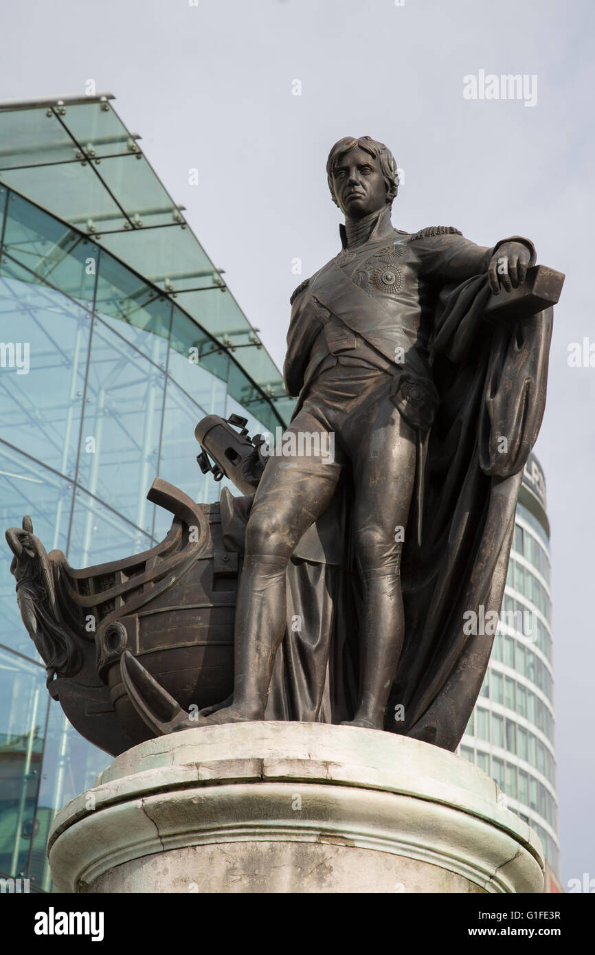 Nelson Sculpture by Westmacott at the Bull Ring, Birmingham; England