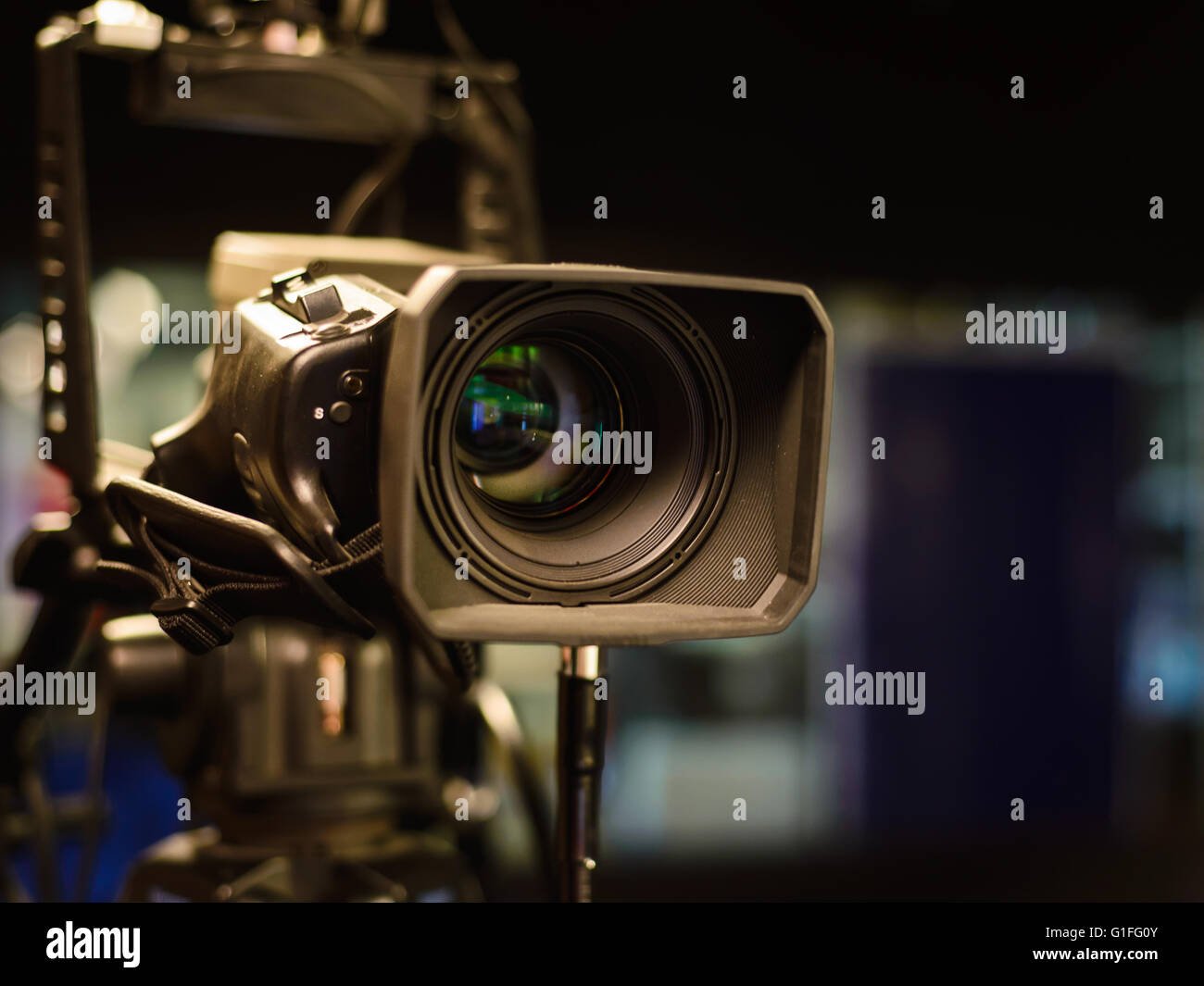 Television camera in studio Stock Photo Alamy