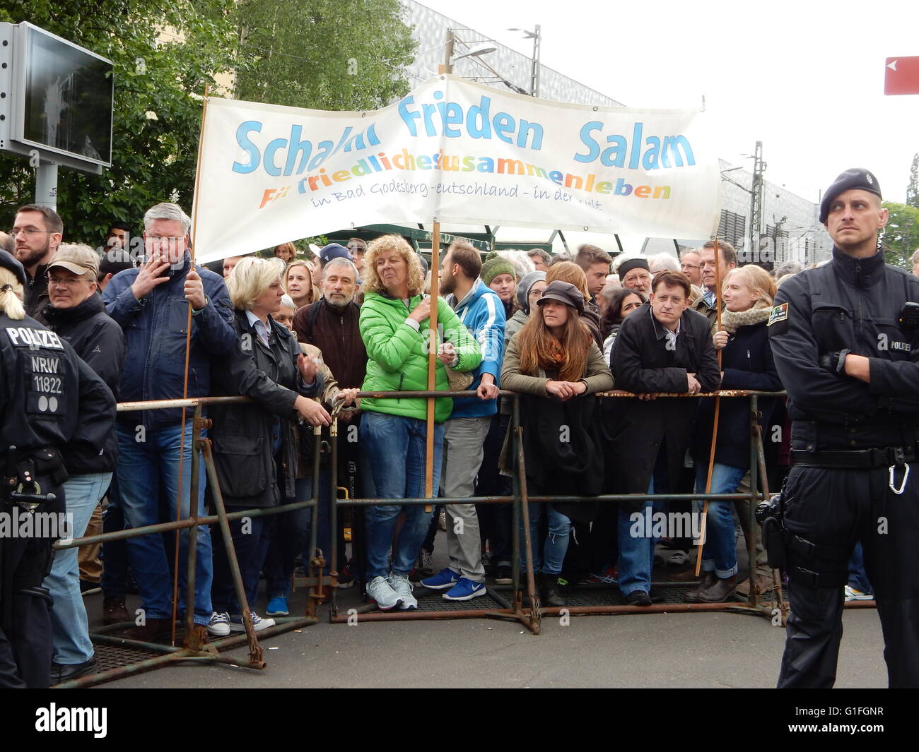 Demonstration in Bonn-Bad Godesberg, because of the dead of Niklas, a 17 years old boy Stock Photo