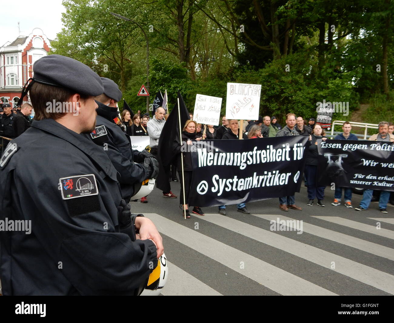 Demonstration in Bonn-Bad Godesberg, because of the dead of Niklas, a 17 years old boy Stock Photo