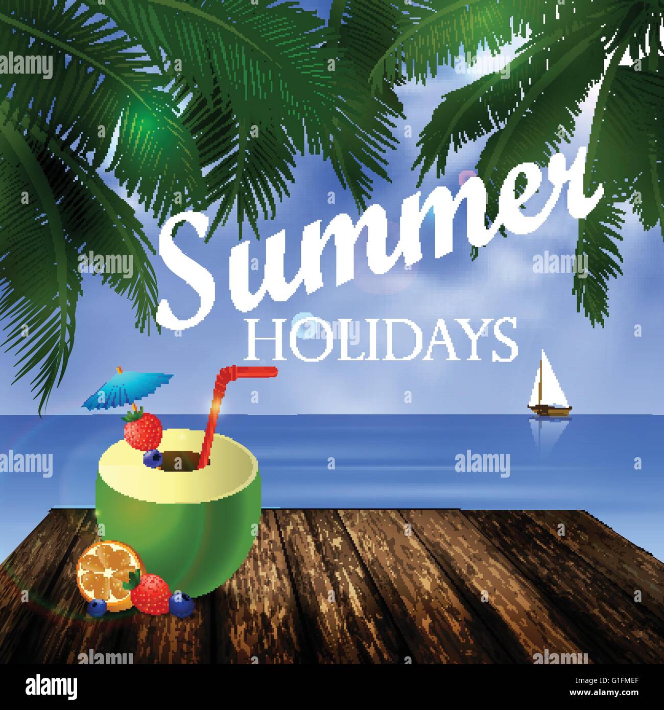 tropical vector background Stock Vector Image & Art - Alamy