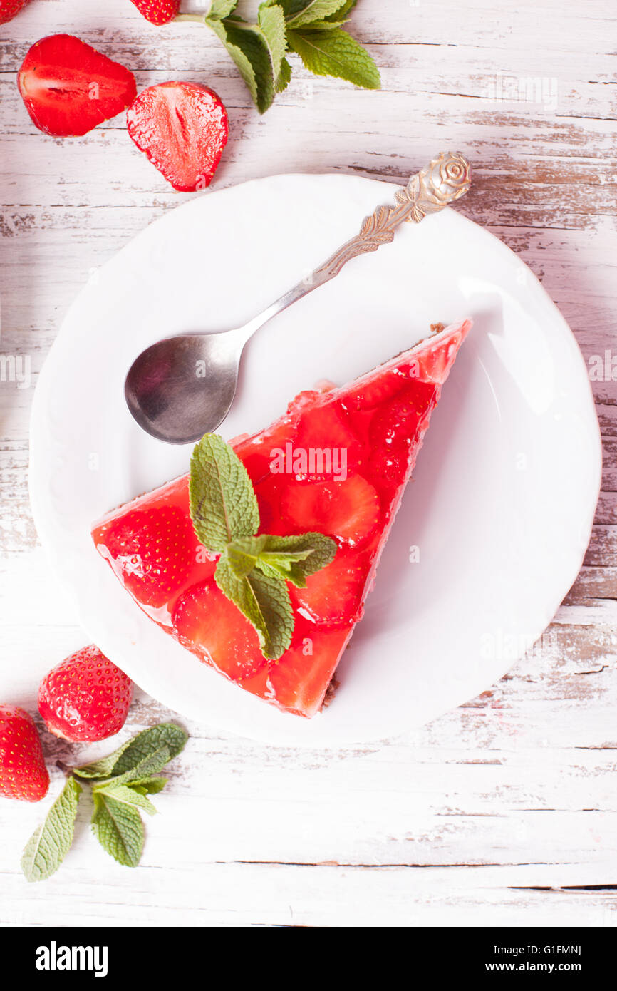 The Strawberry cake Stock Photo - Alamy