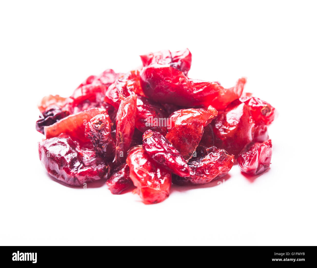Dried cranberries isolated Stock Photo Alamy
