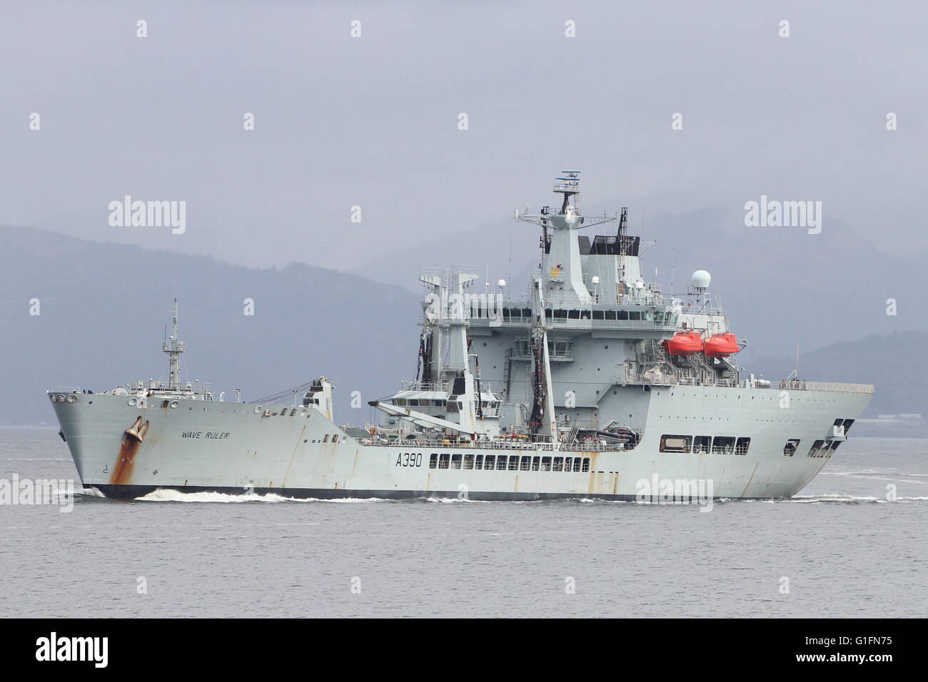 RFA Wave Ruler (A390), a Waveclass tanker of the Royal Fleet Auxiliary