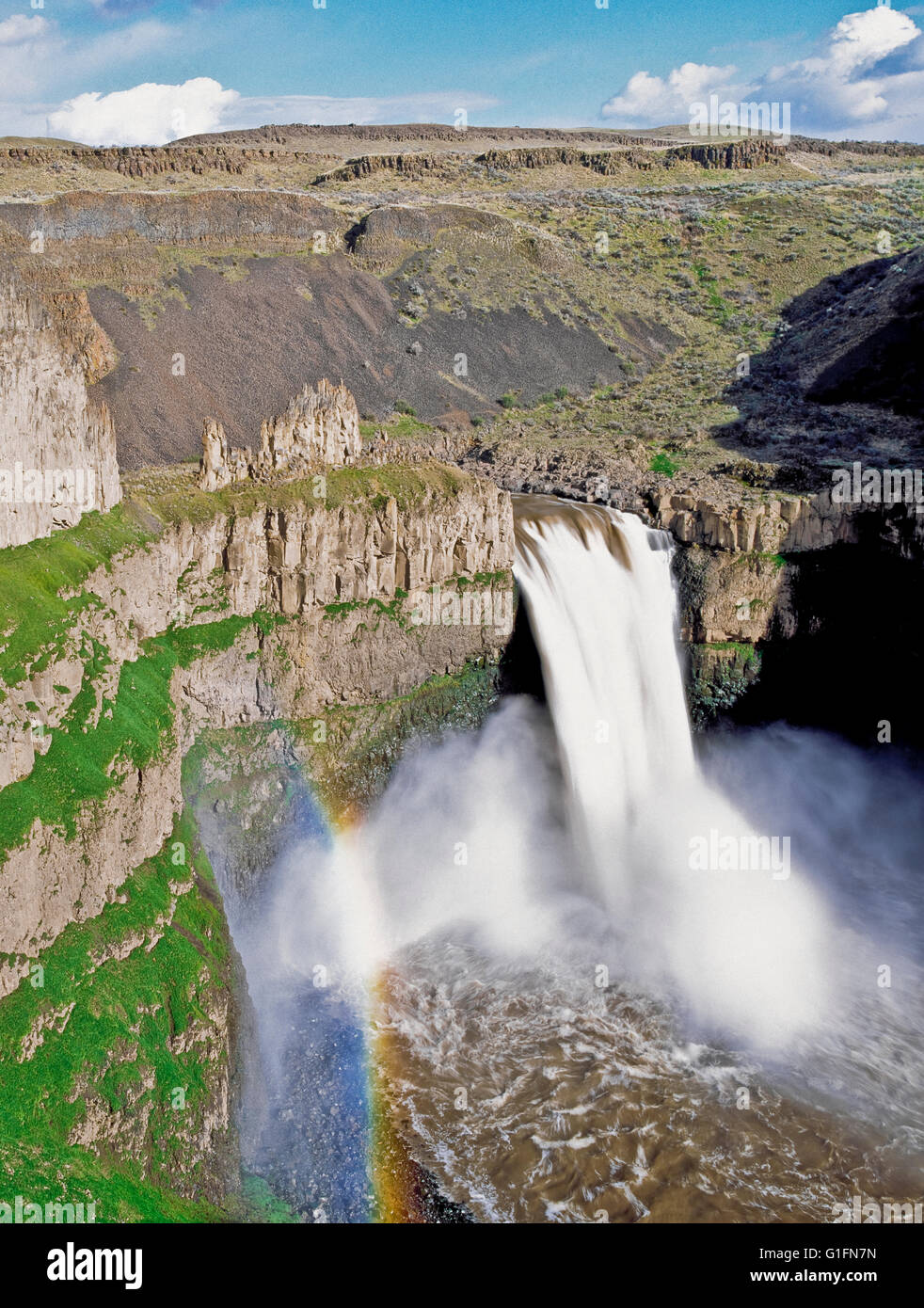 palouse falls on the palouse river near washtucna, washington Stock