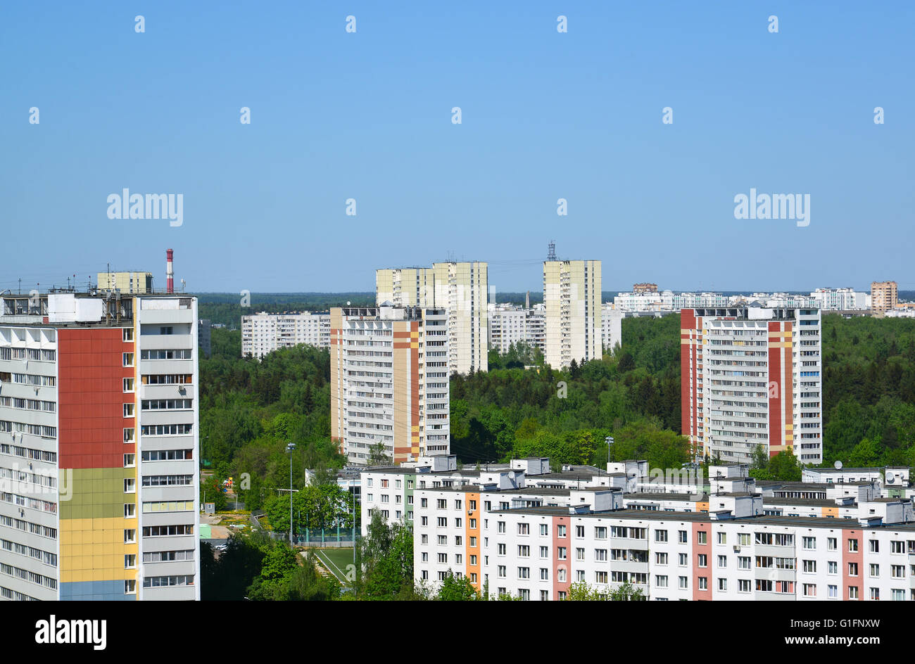 Top view of Zelenograd Administrative District, Moscow Stock Photo - Alamy