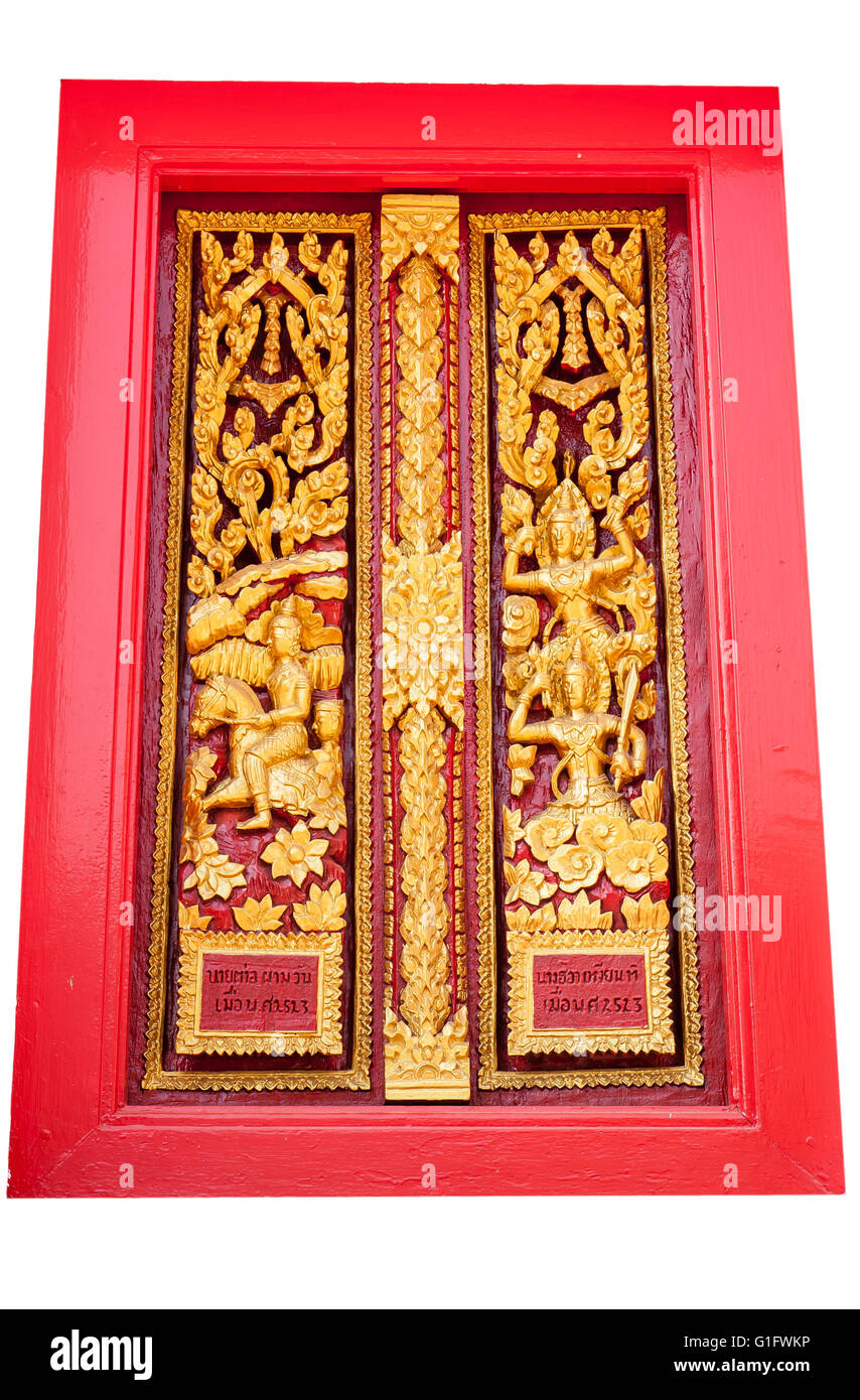beautiful temple door, sakonnakhon, thailand Stock Photo