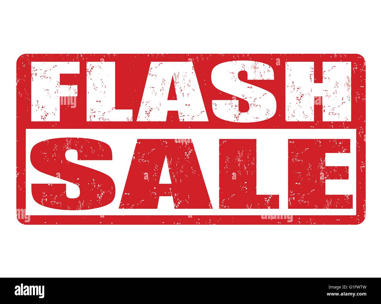 Flash sale grunge rubber stamp on white background, vector illustration ...