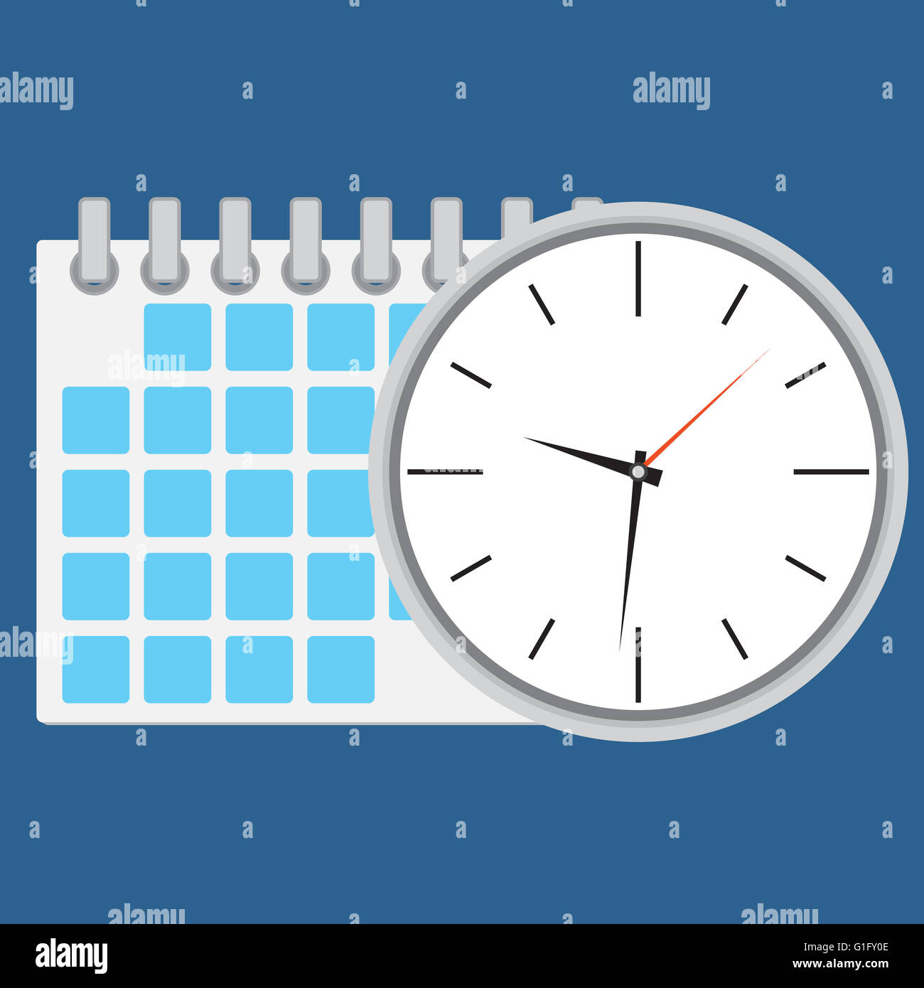 Time planning and management. Time is money and clock,  timeline and management, time concept and project management. Business t Stock Photo