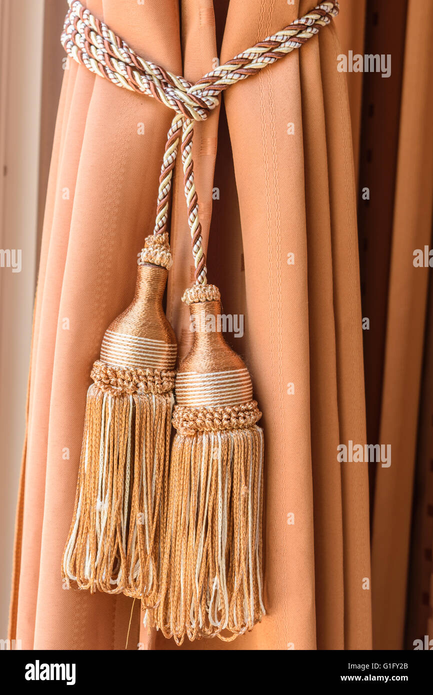 Curtains tassel for interior luxury house Stock Photo Alamy