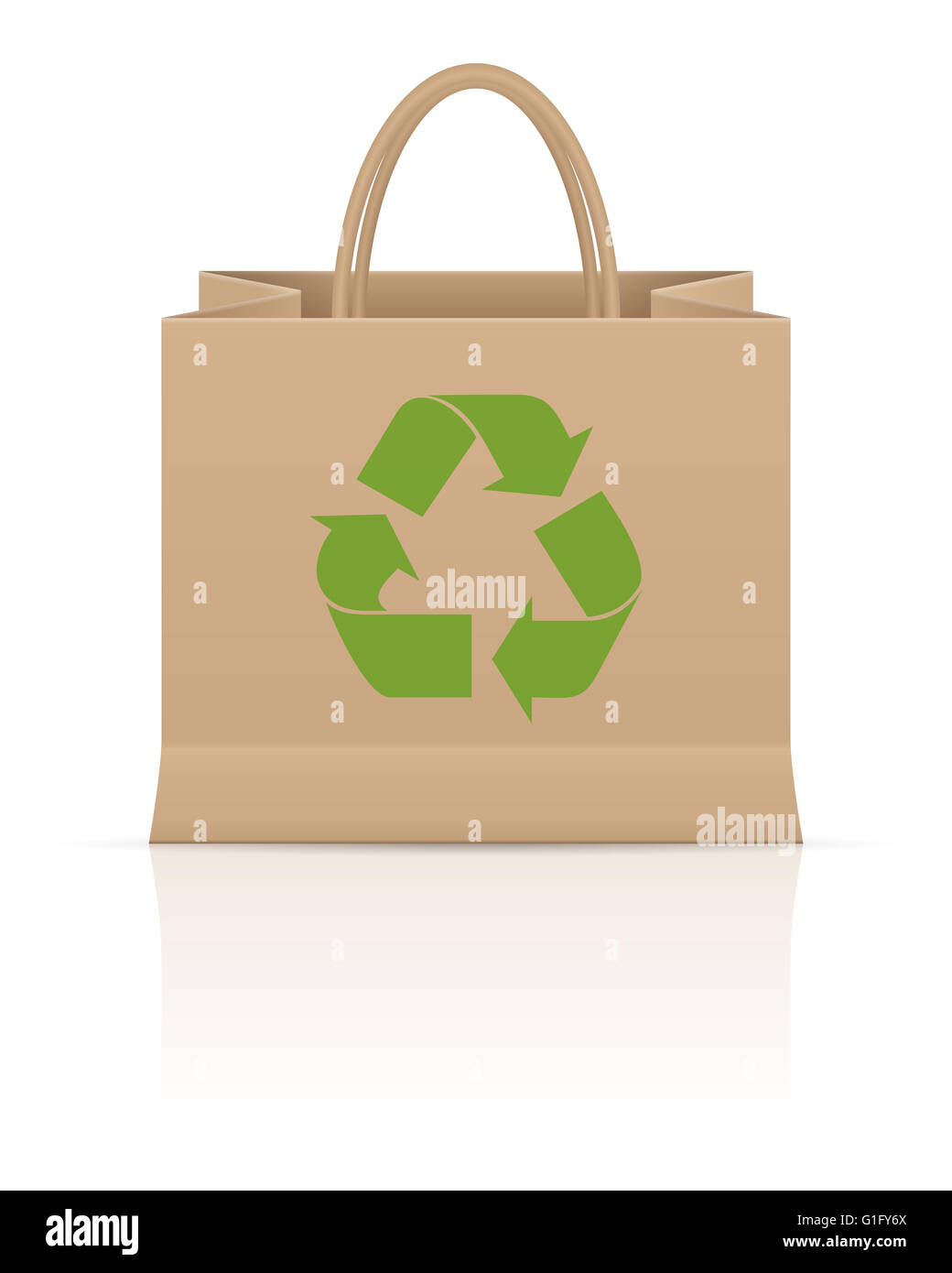 Recycle paper bag on a white background Stock Photo Alamy