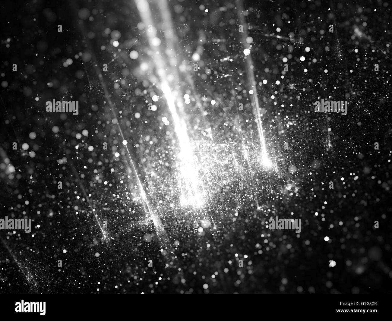 Abstract explosion light particles Black and White Stock Photos ...