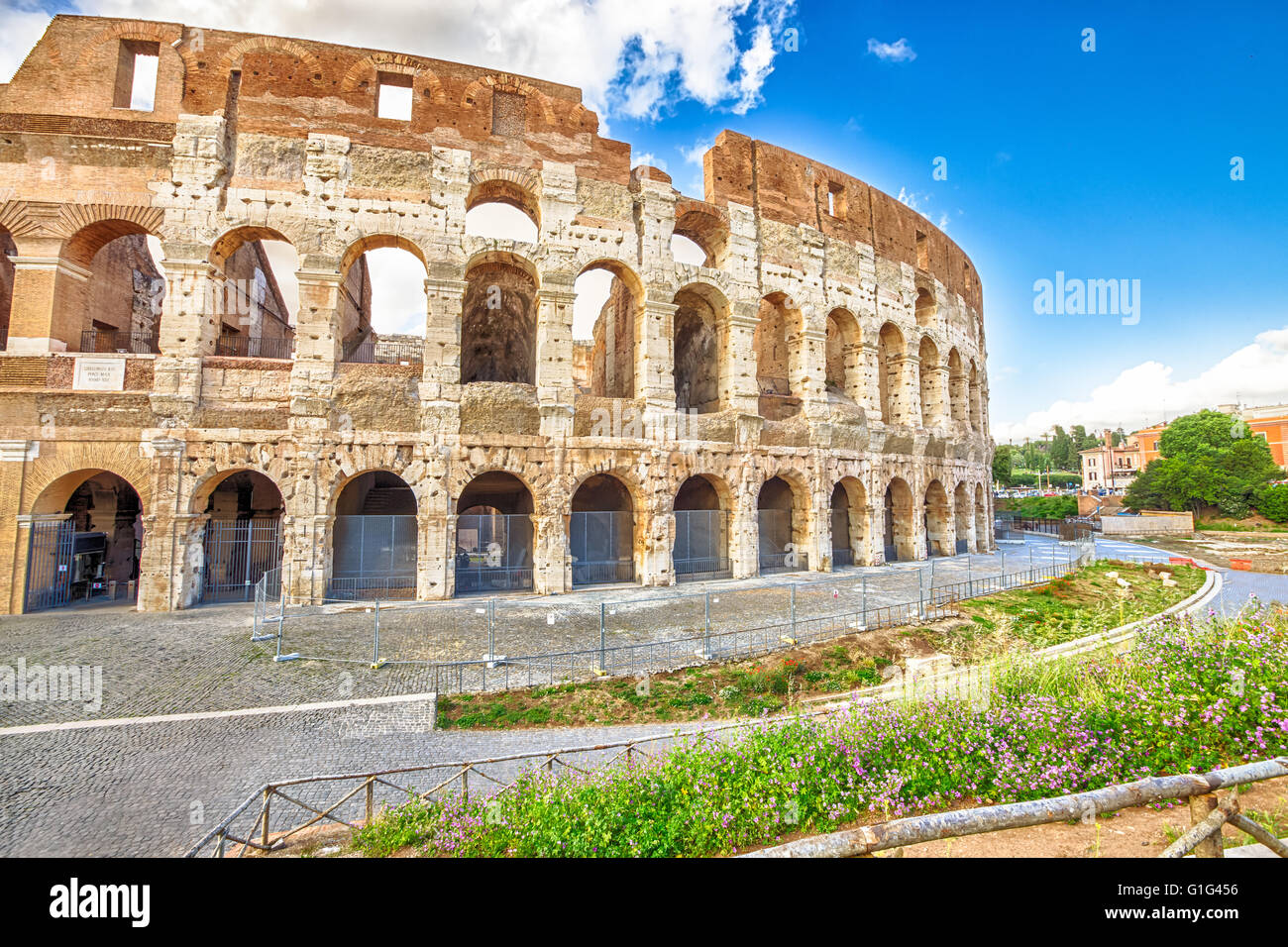 Colosseum Amphitheatre Rome Stock Photo