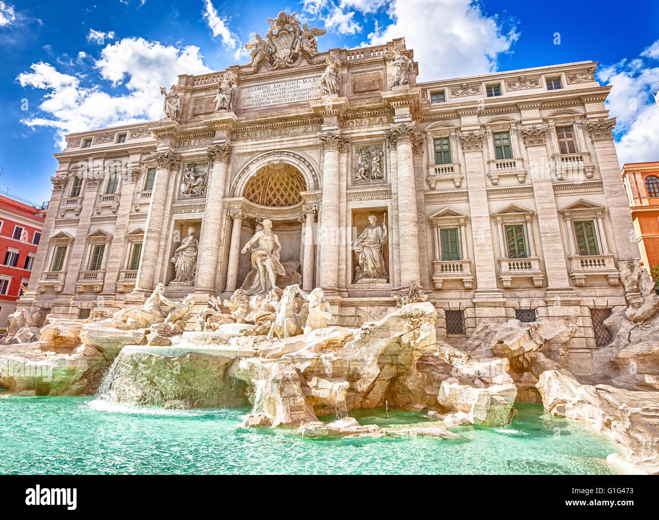 Trevi Fountain Rome Stock Photo