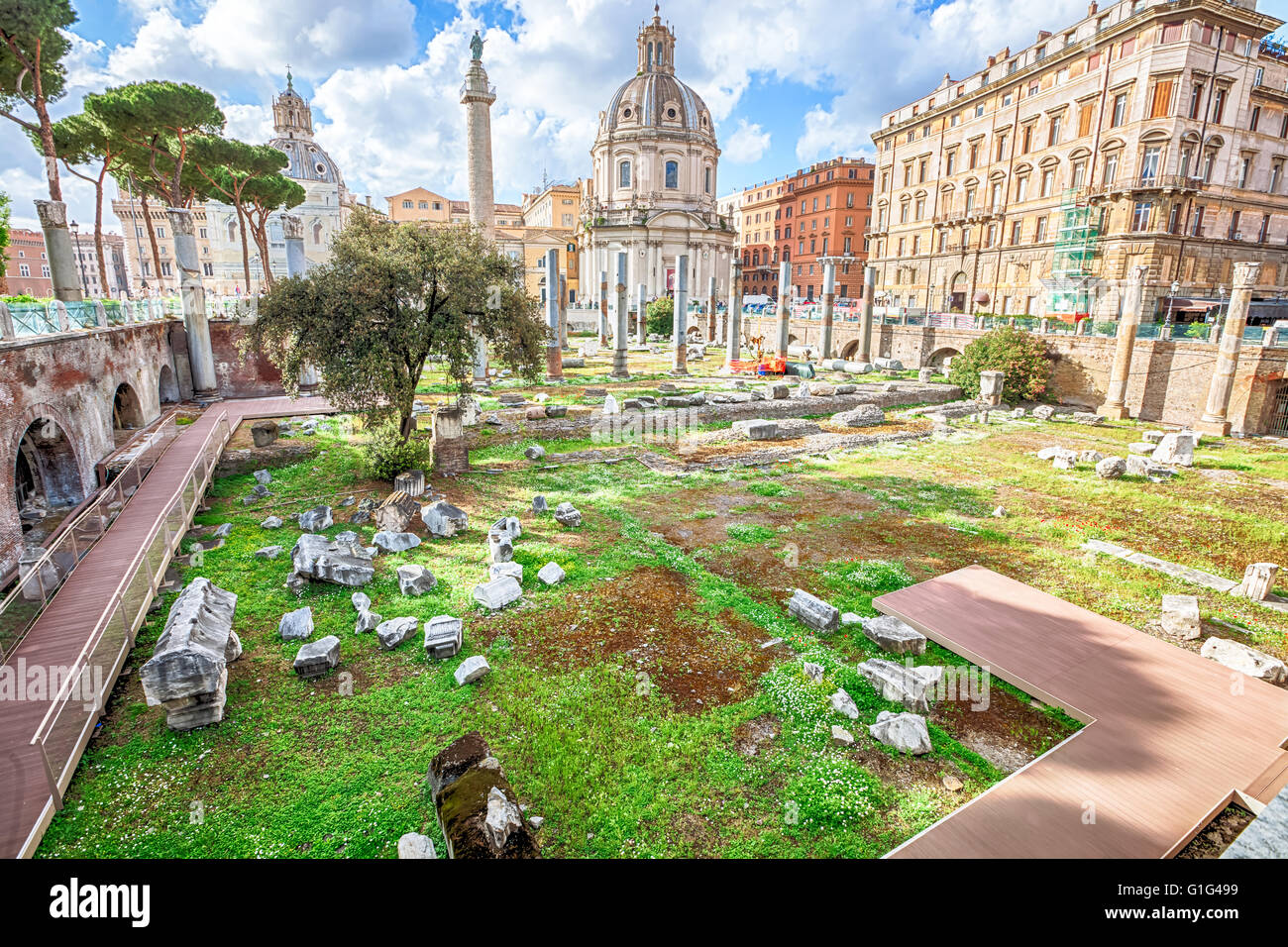 Roman Forum Rome Stock Photo