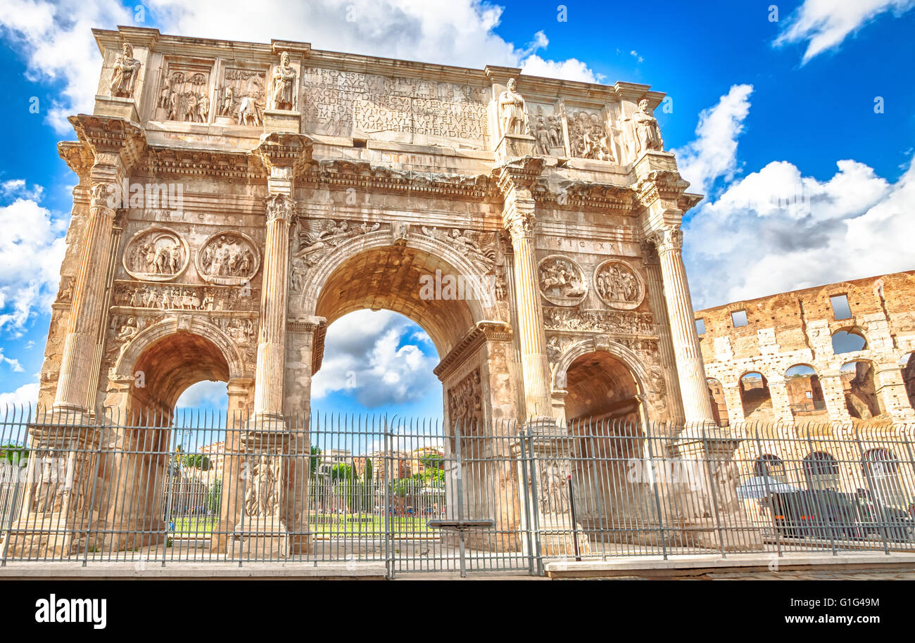 Arch of Constantine Rome Stock Photo