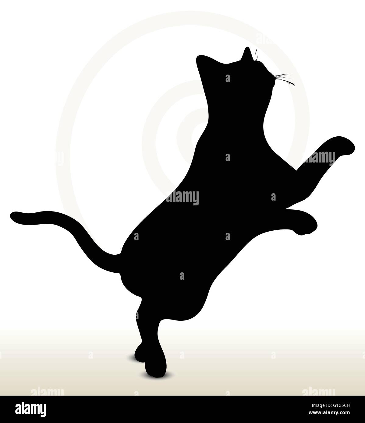 jumping cat silhouette