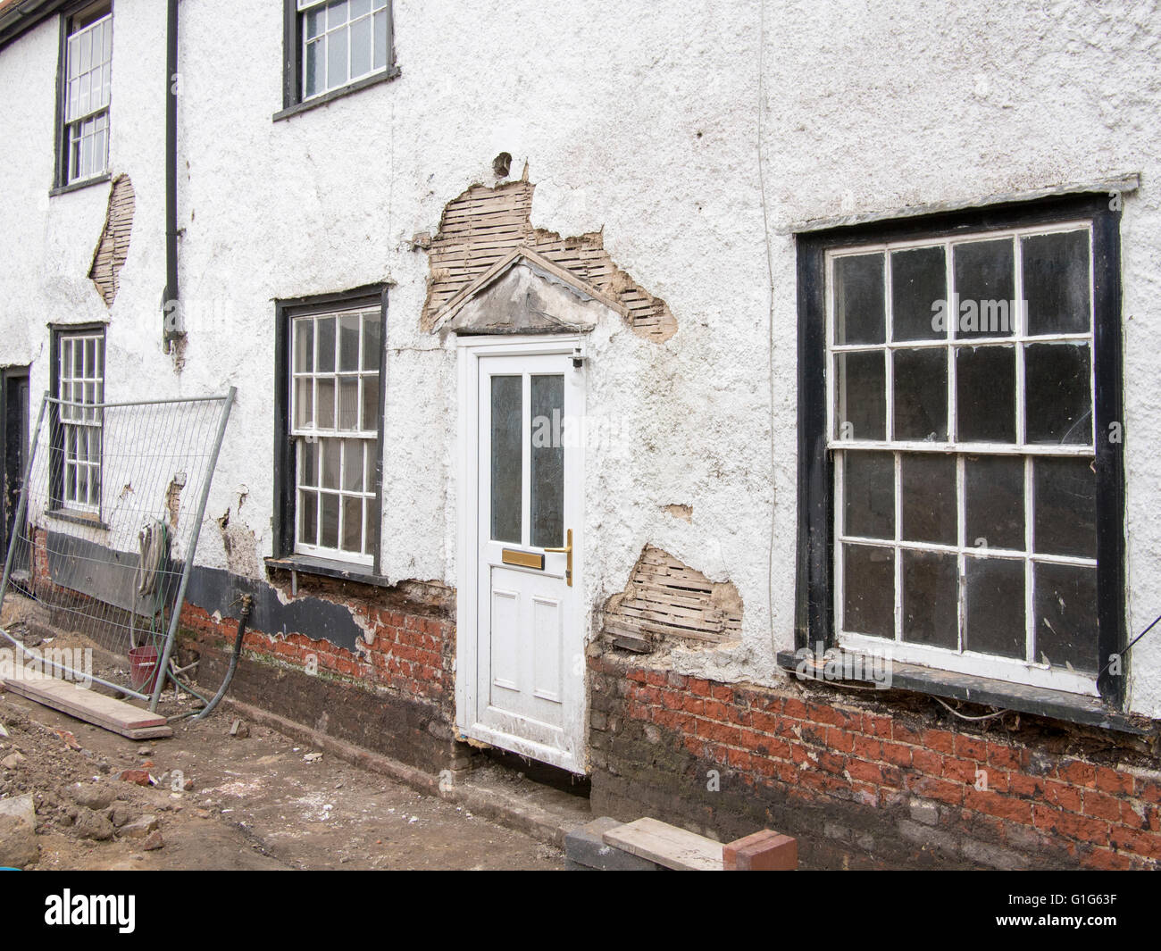 A grade II listed building undergoing extensive renovation in Suffolk, England. Stock Photo