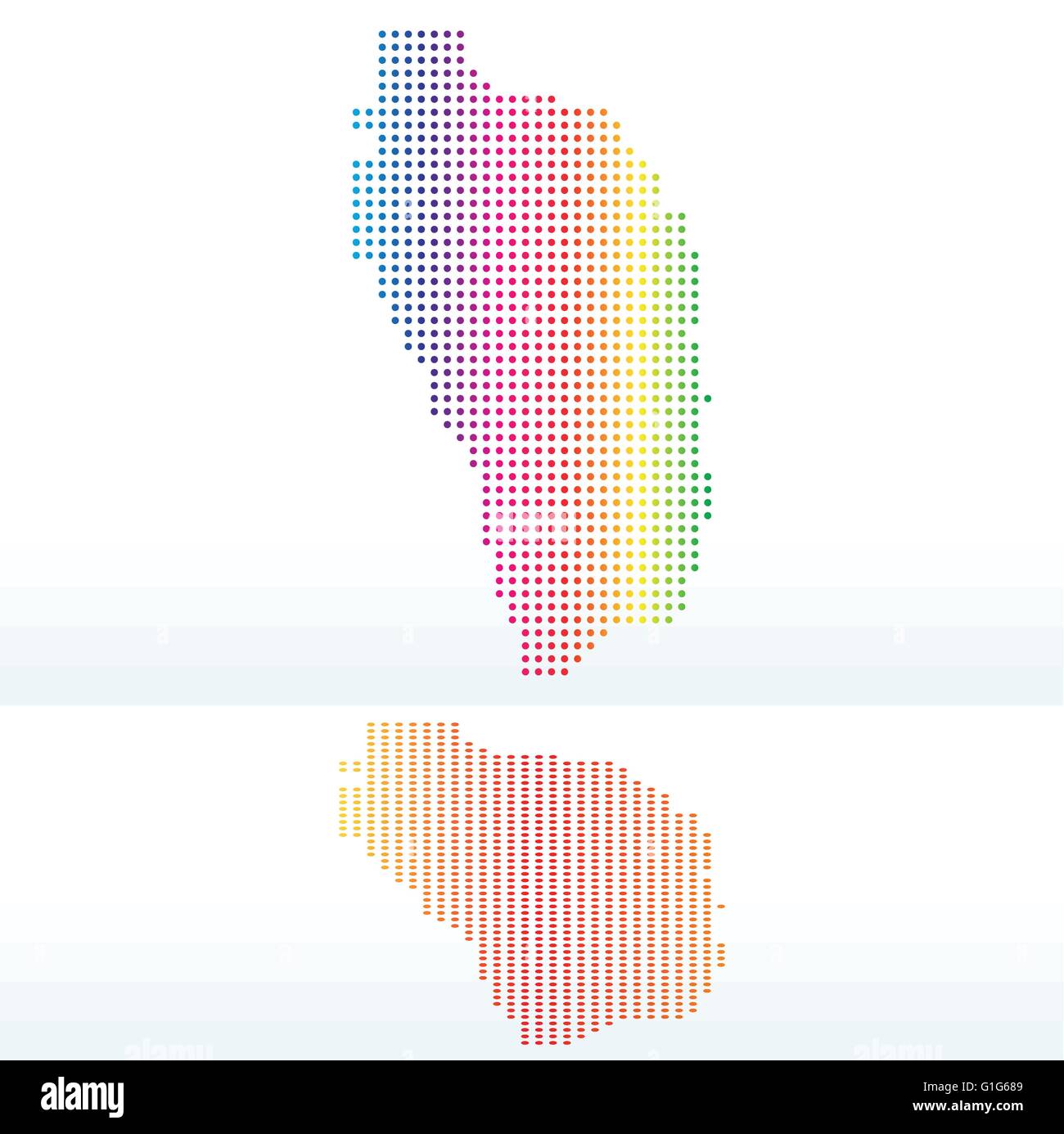 Vector Image - Map of Commonwealth of Dominica with with Dot Pattern ...