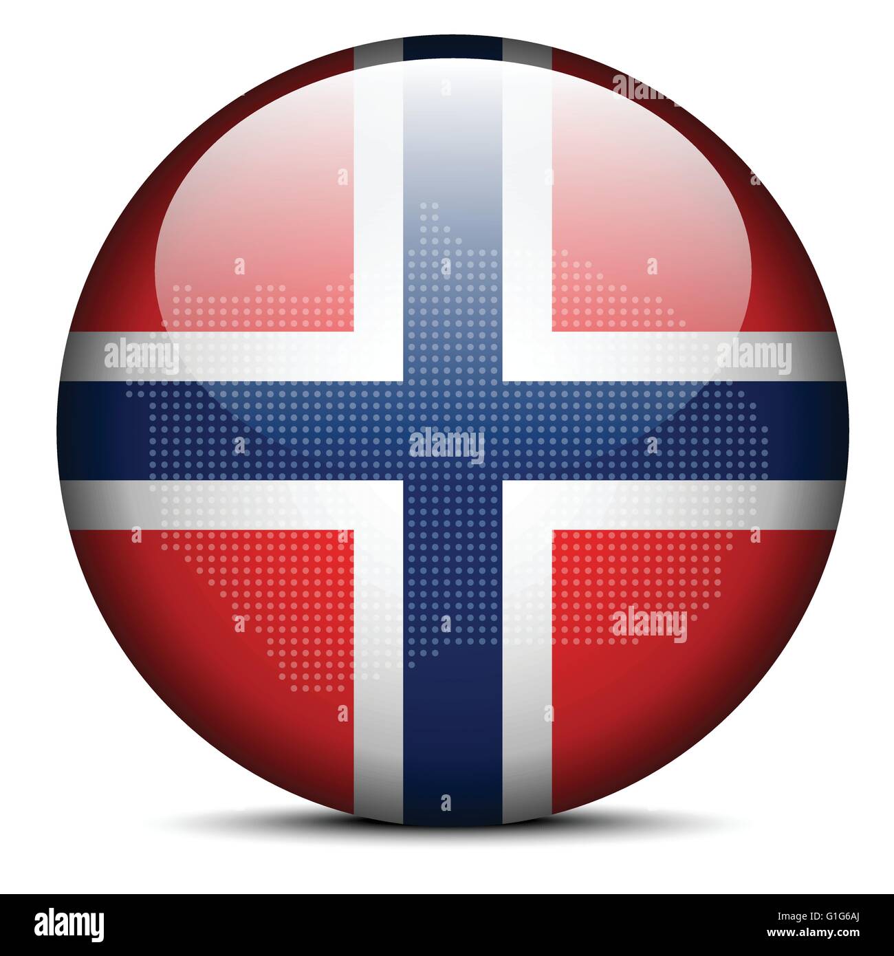 Vector Image - Map with Dot Pattern on flag button of Bouvet Island ...