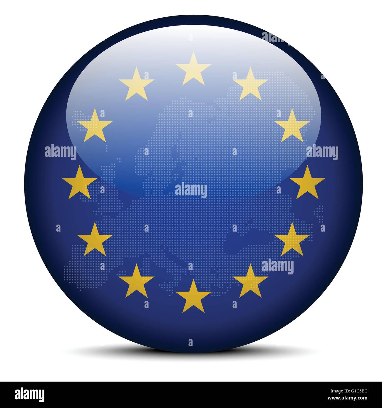 Vector Image - Map with Dot Pattern on flag button of Continent of ...