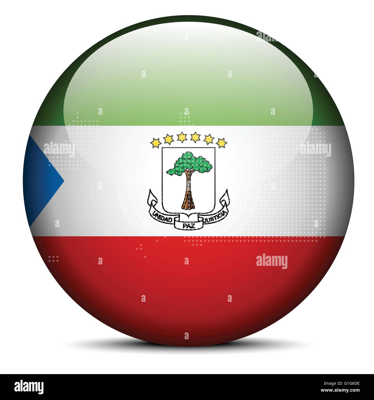 Vector Image - Map with Dot Pattern on flag button of Republic of ...