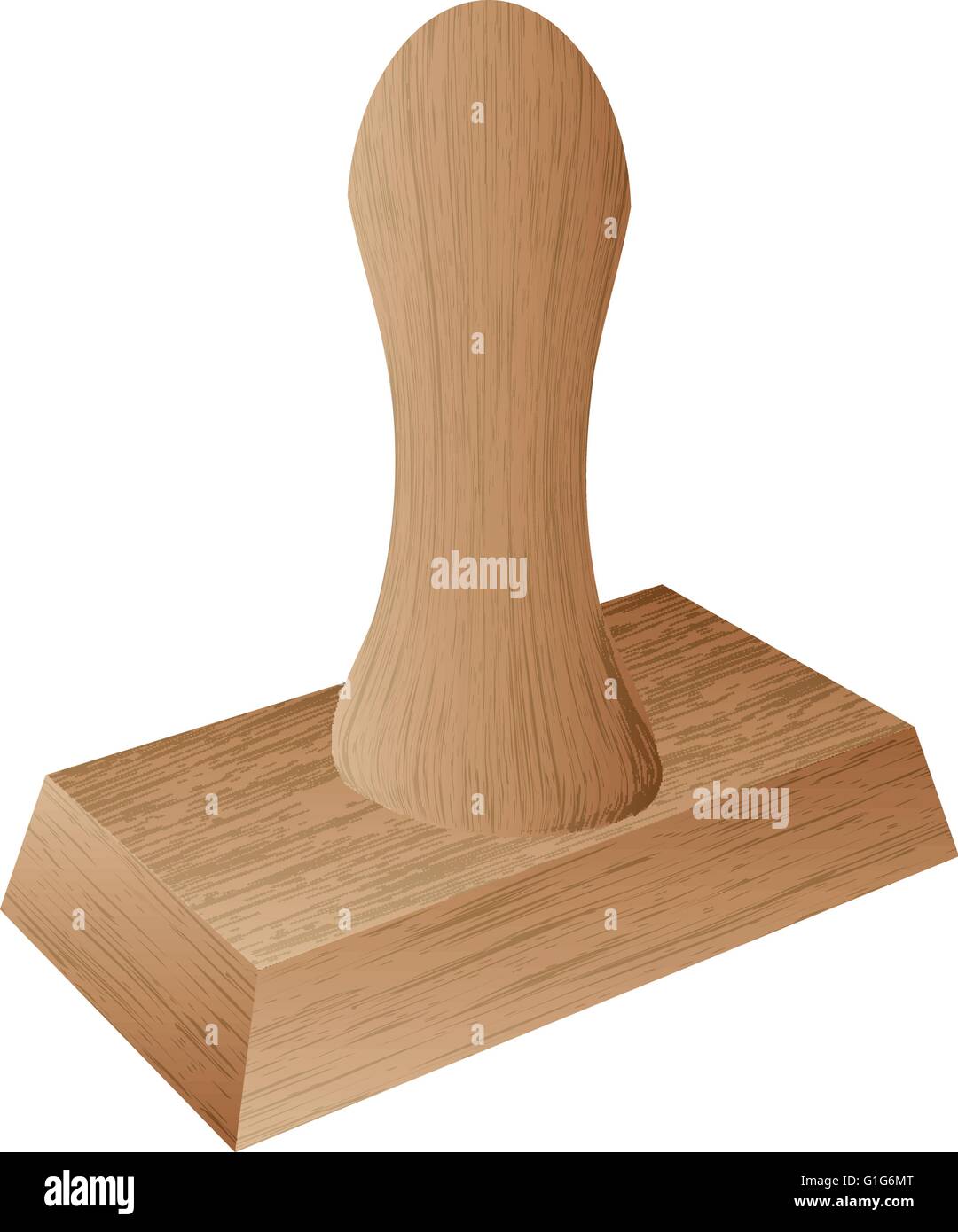 Vector Illustration - Rubber Stamp with wood texture on white ...