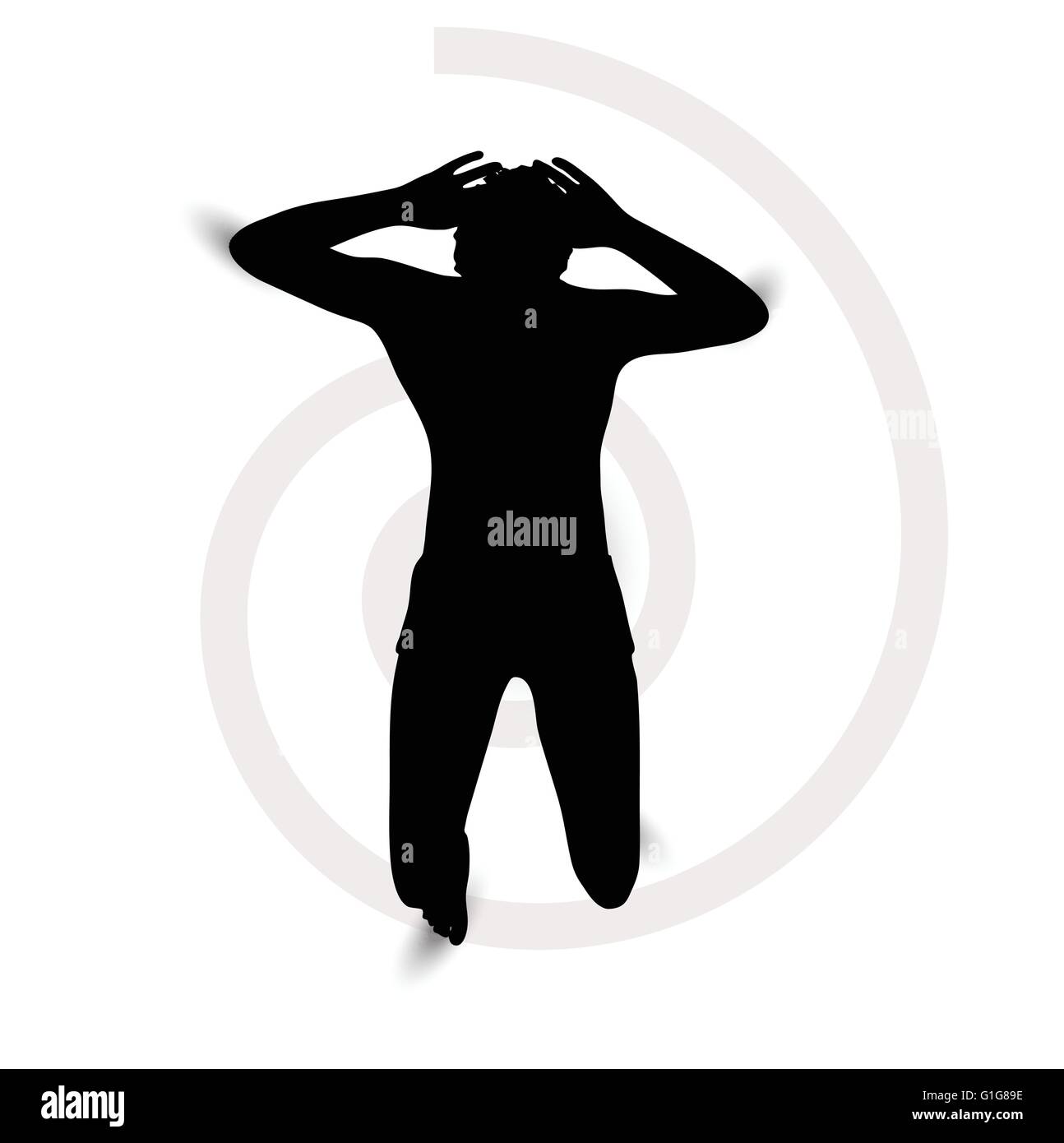 Man lying down silhouette Stock Vector Images Alamy