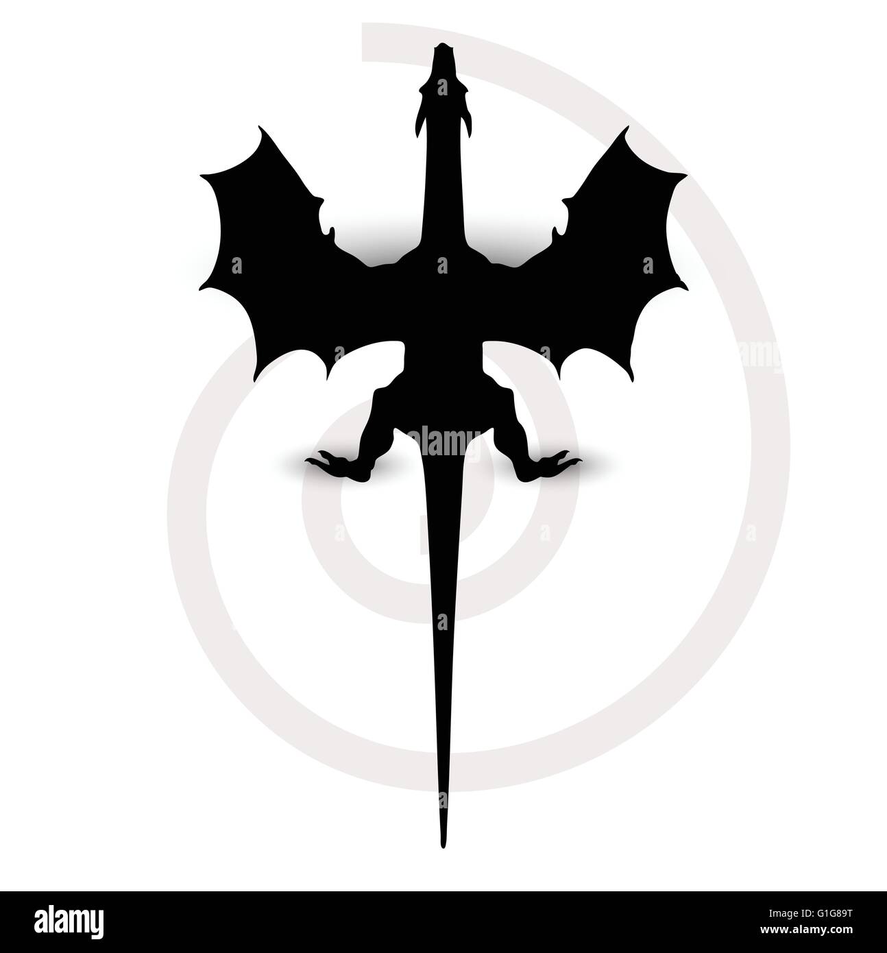 EPS Vector 10 - dragon silhouette in black Stock Vector Image & Art - Alamy